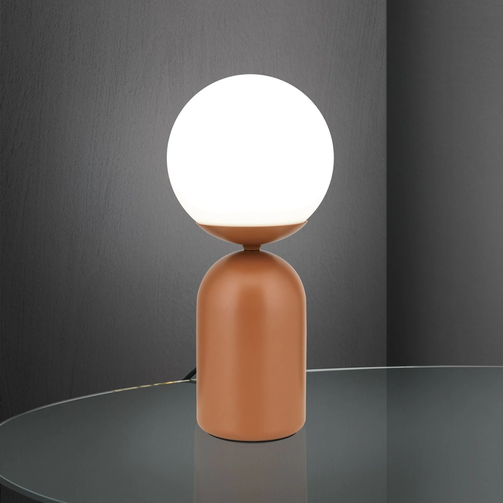 Stona lampa STANLEY, visina 32 cm, koral crvena