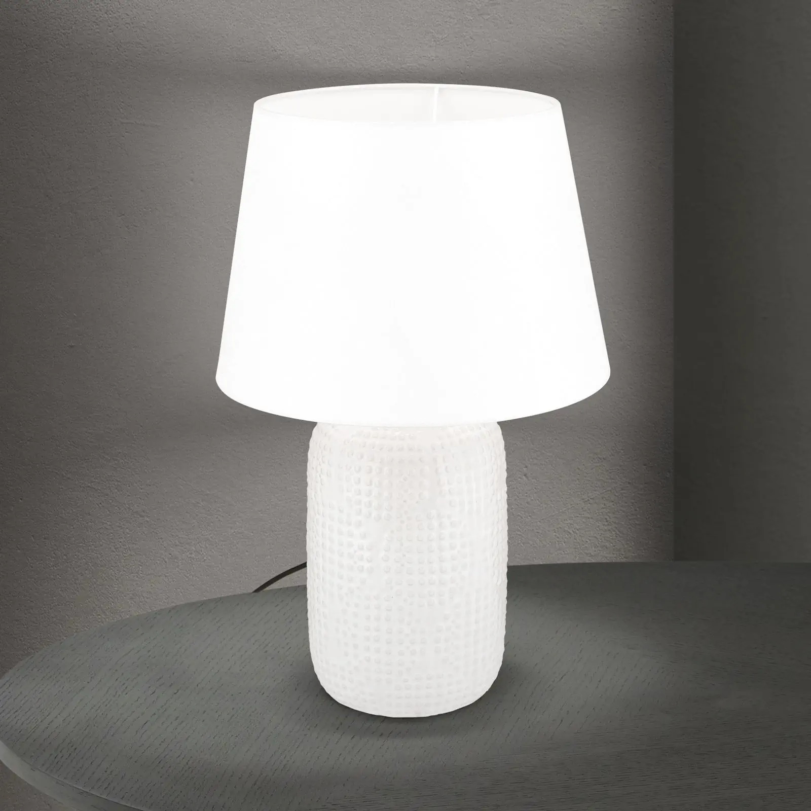 Stona lampa CORAL, visina 51 cm, bela