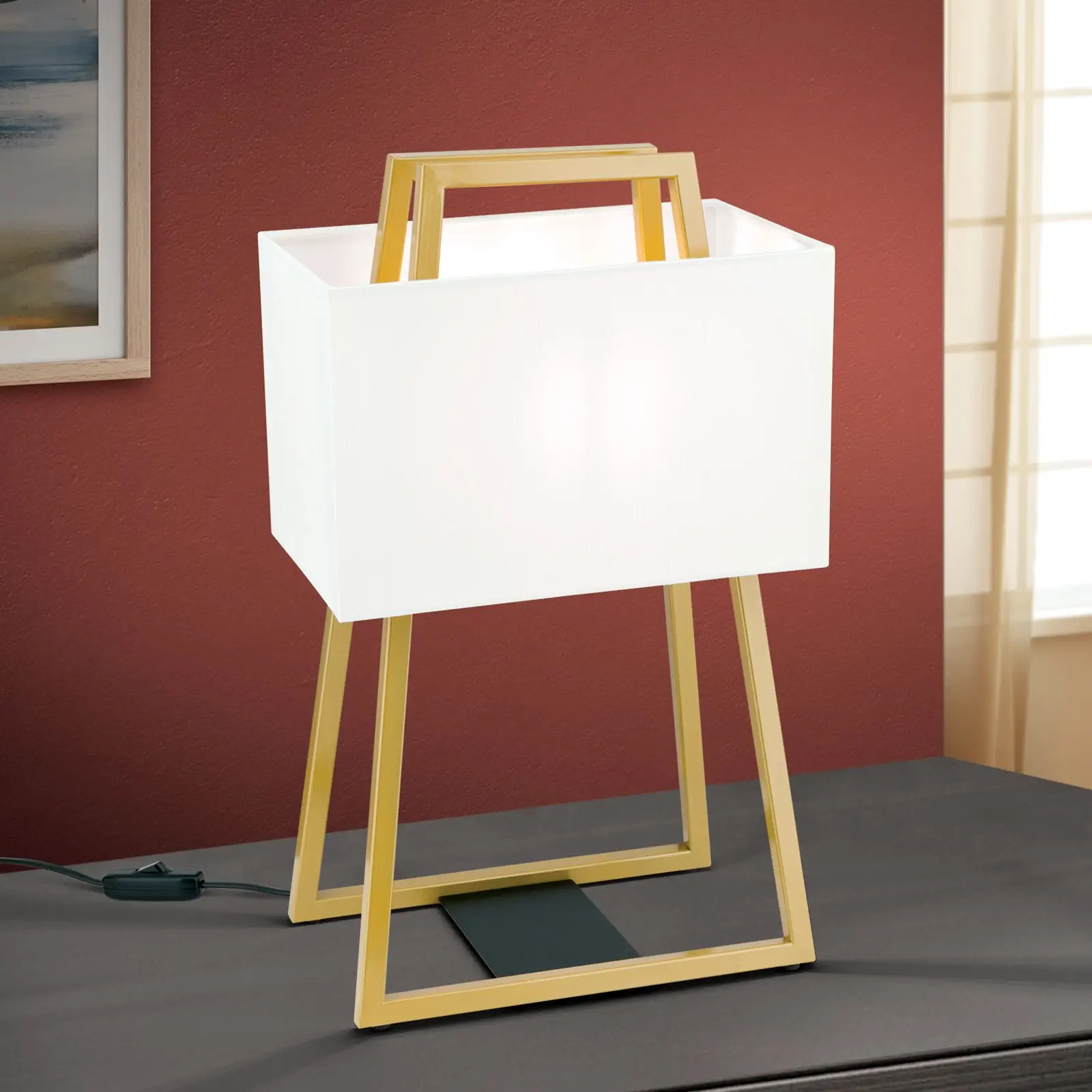 Stona lampa GORDI, zlatna