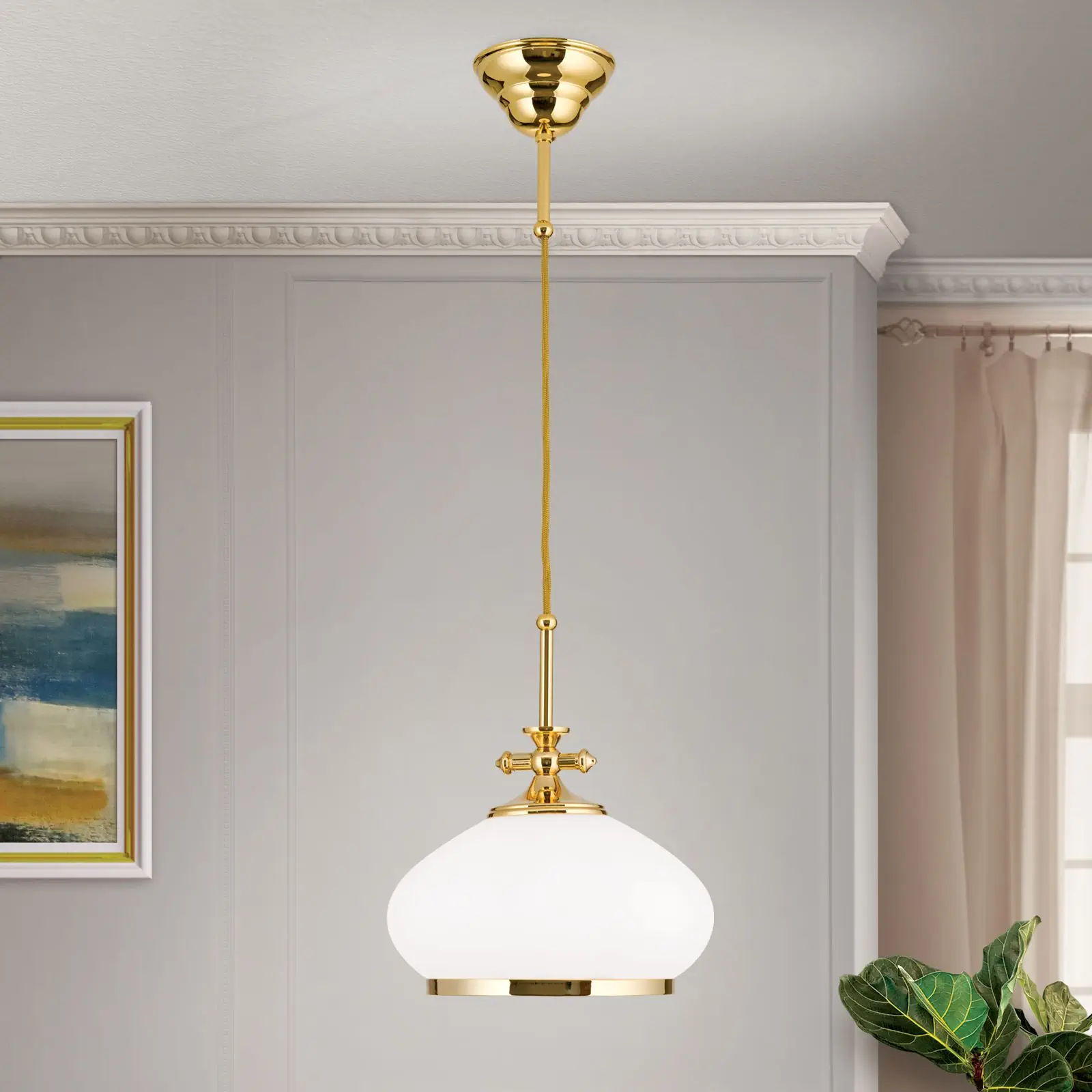 Viseća lampa EMPIRE, zlato, 24cm