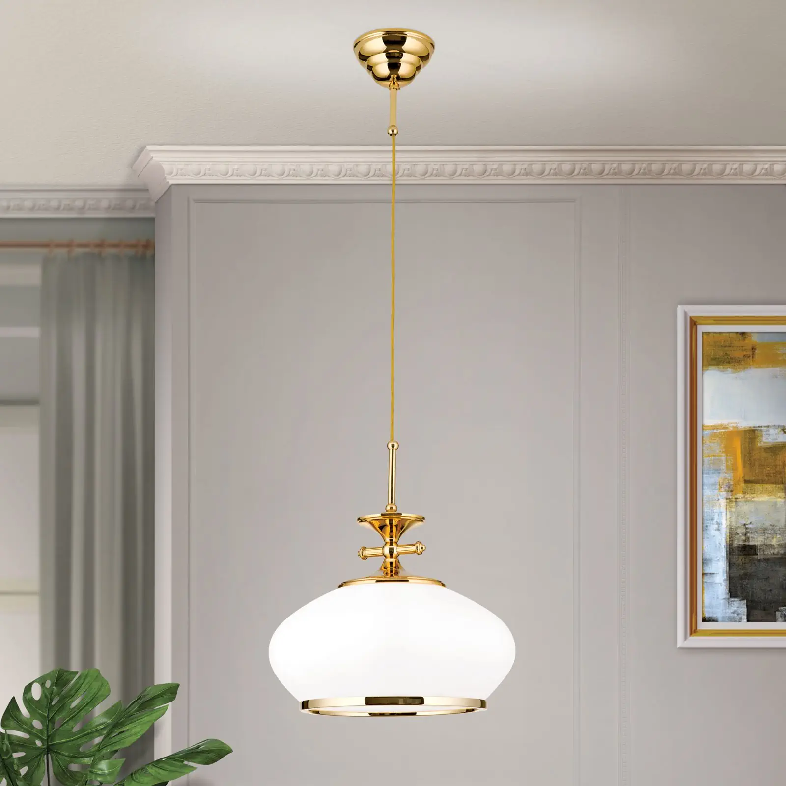 Viseća lampa EMPIRE, zlato, 32cm