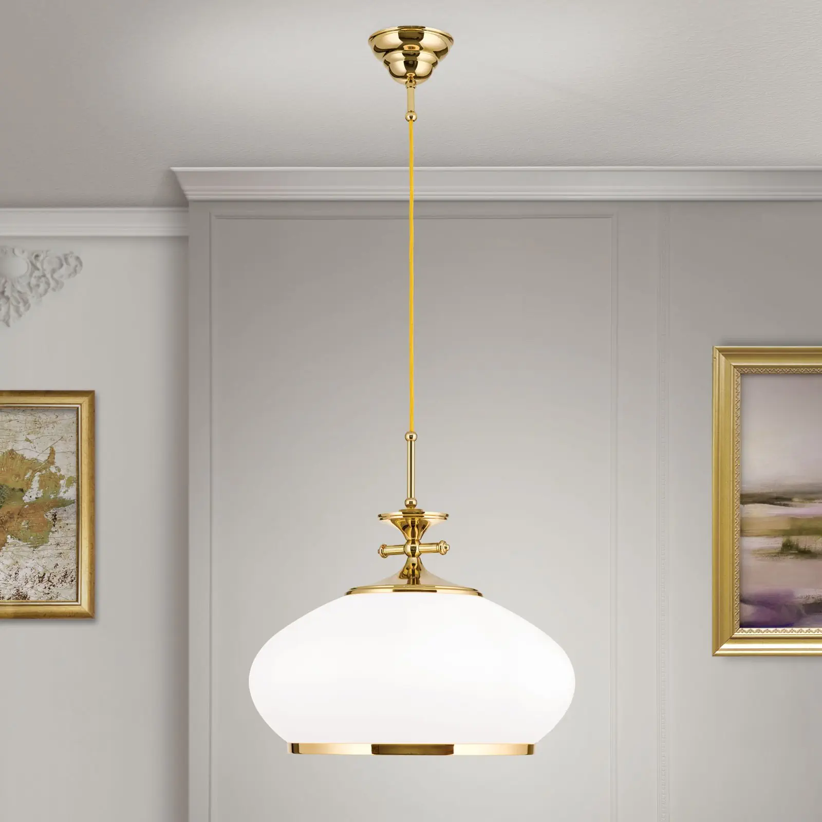 Viseća lampa EMPIRE, zlato, 40cm