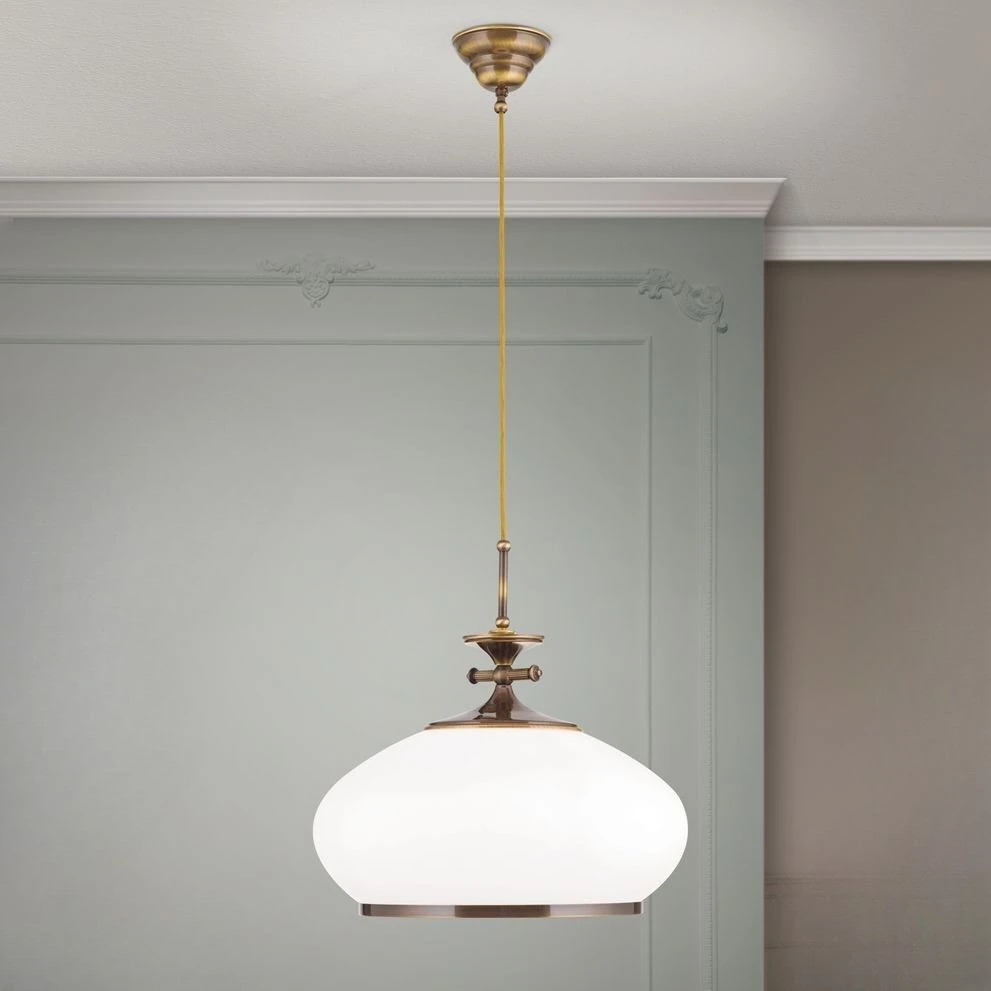 Viseća lampa EMPIRE, antik mesing završna obrada, 40cm