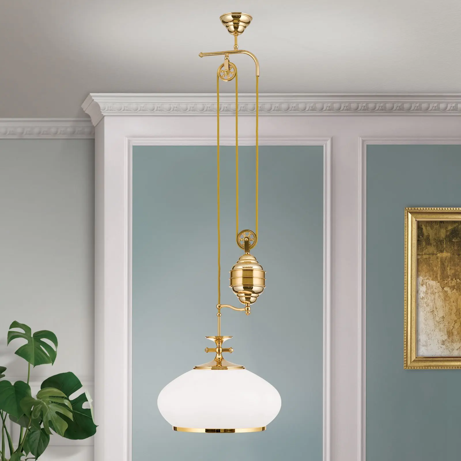 Viseća lampa EMPIRE, zlato, 40cm, sa sistemom podizanja