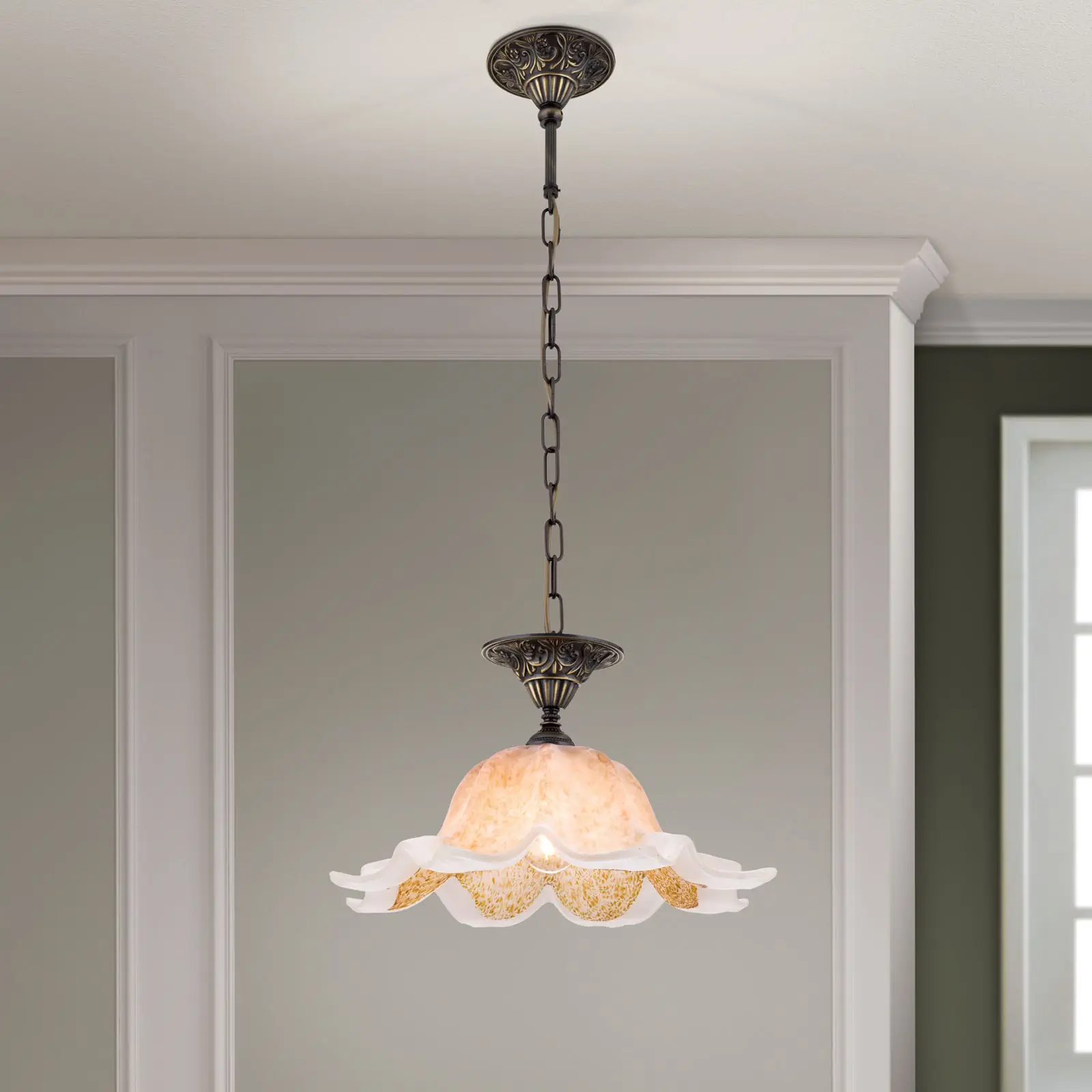 Viseća lampa TOSCA, antik mesing