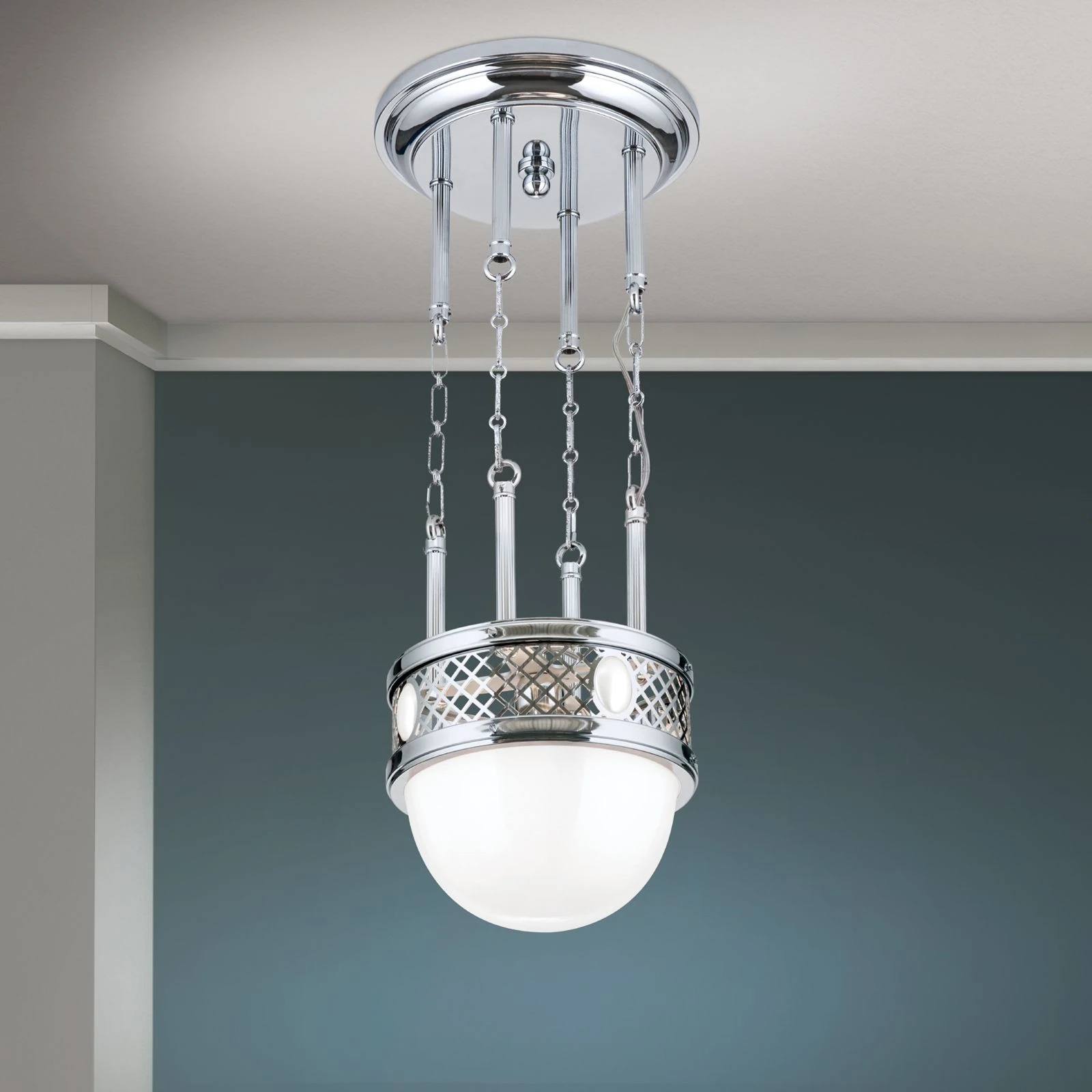 Viseća lampa ALT WIEN, sjajni nikl, 29cm