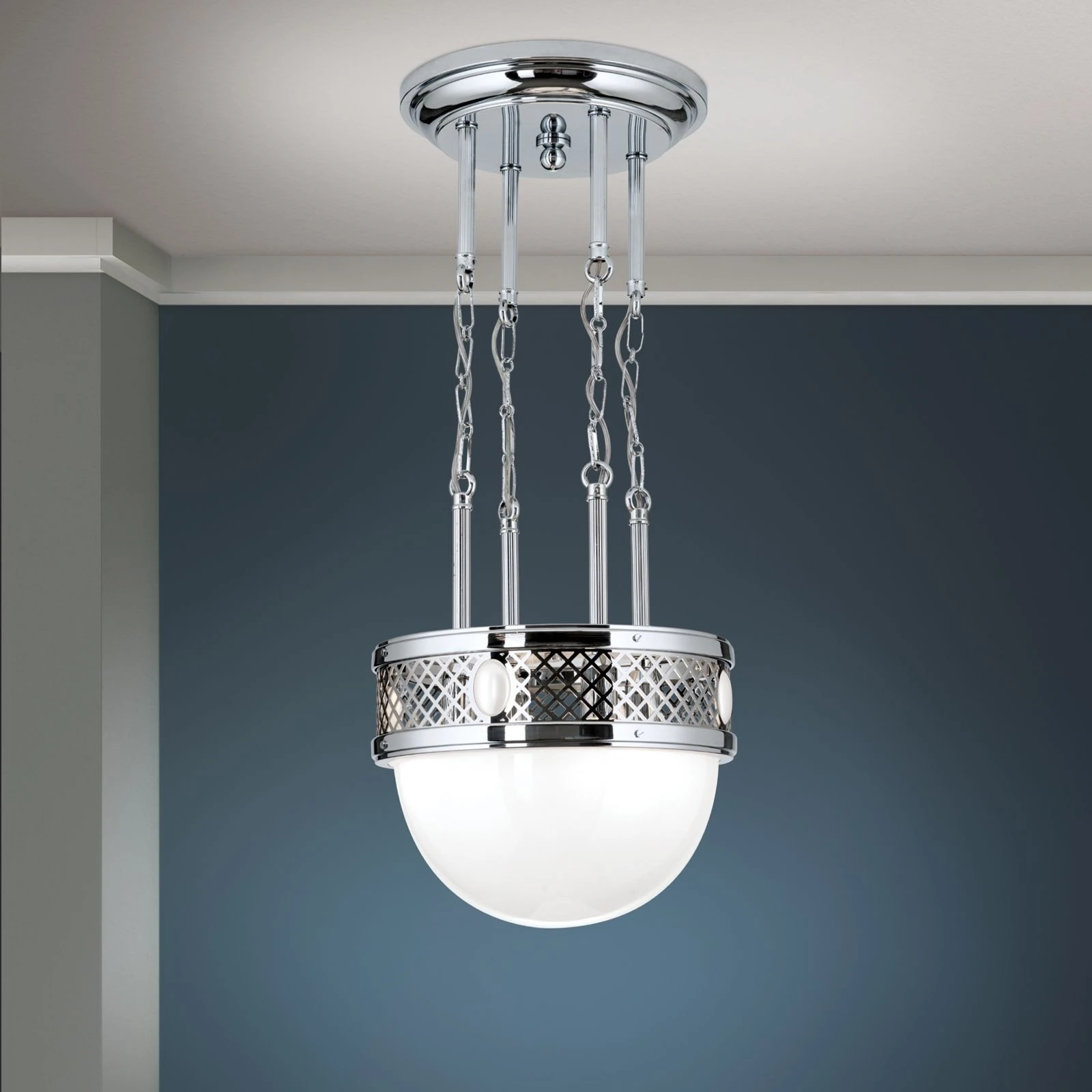 Viseća lampa ALT WIEN, sjajni nikl, 32cm