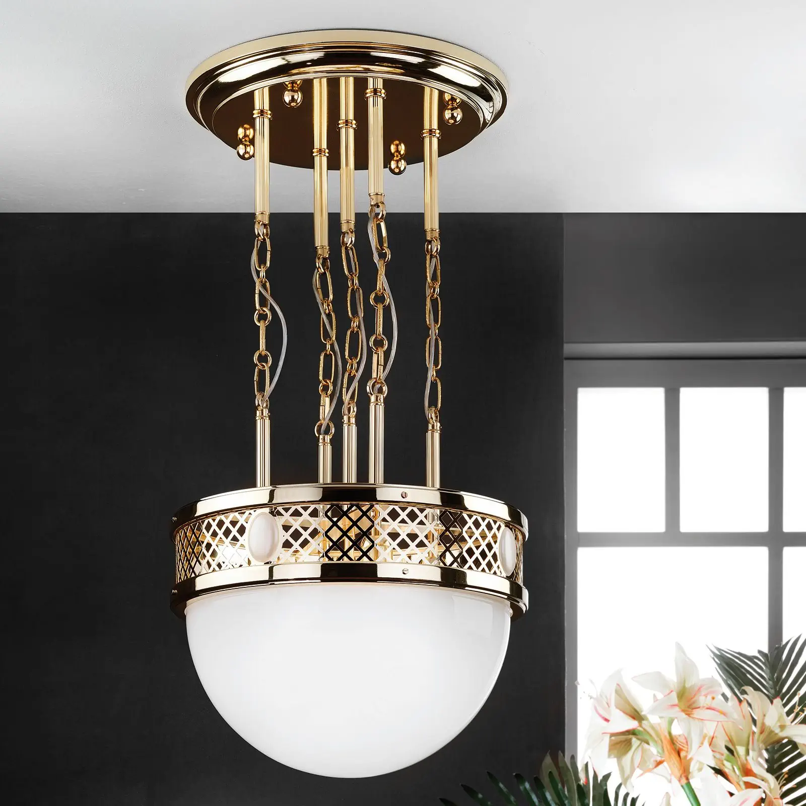 Viseća lampa ALT WIEN, sjajni mesing, 46cm