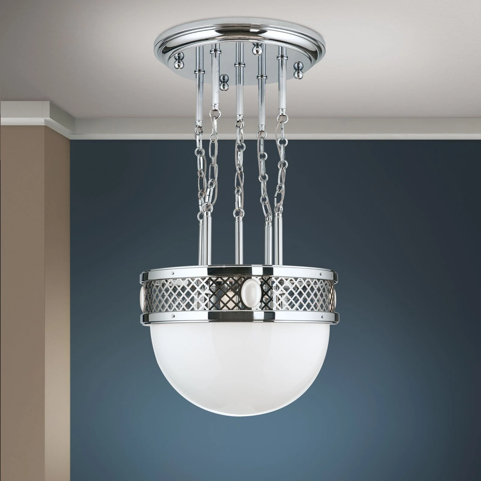 Viseća lampa ALT WIEN, sjajni nikl, 46cm