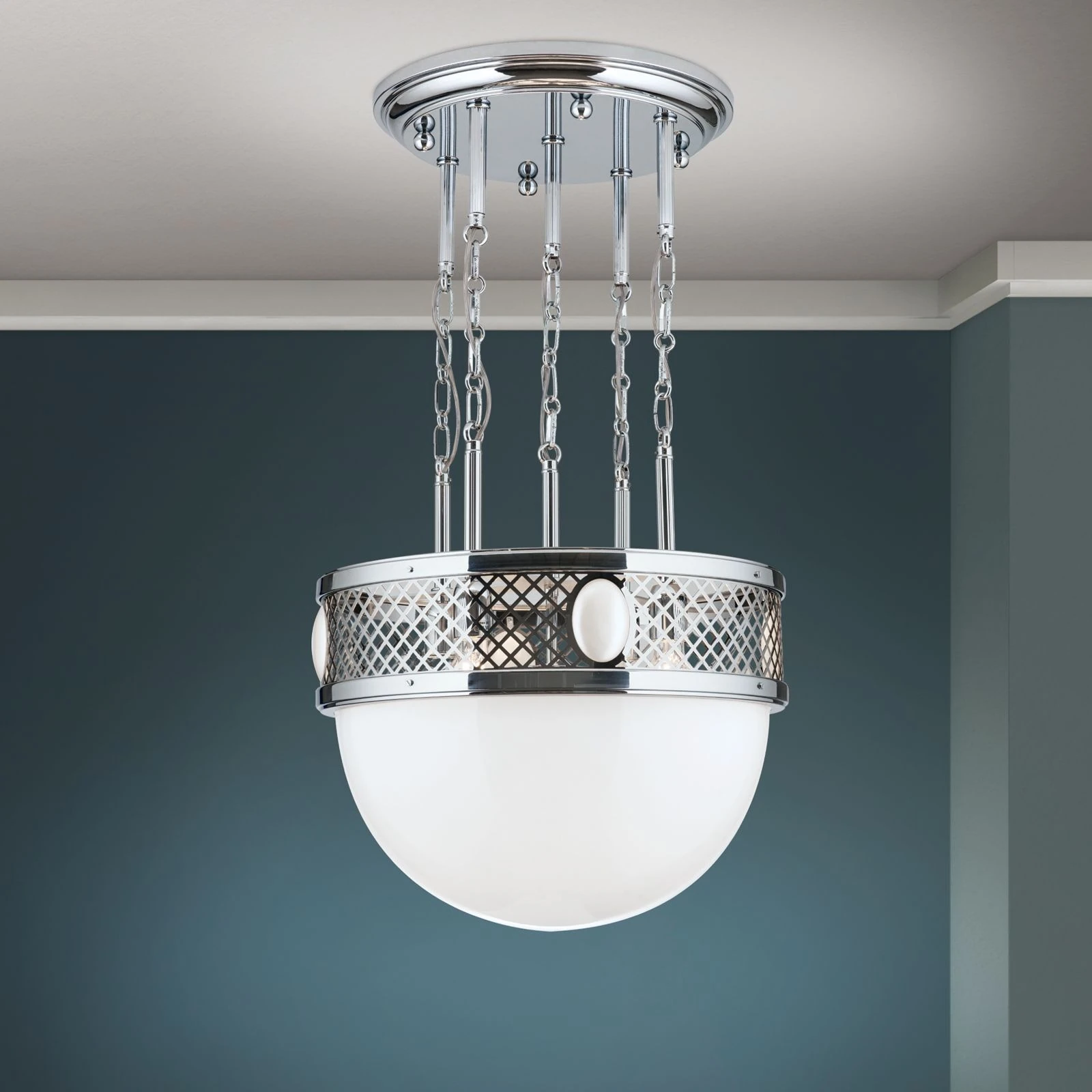 Viseća lampa ALT WIEN, sjajni nikl, 53cm