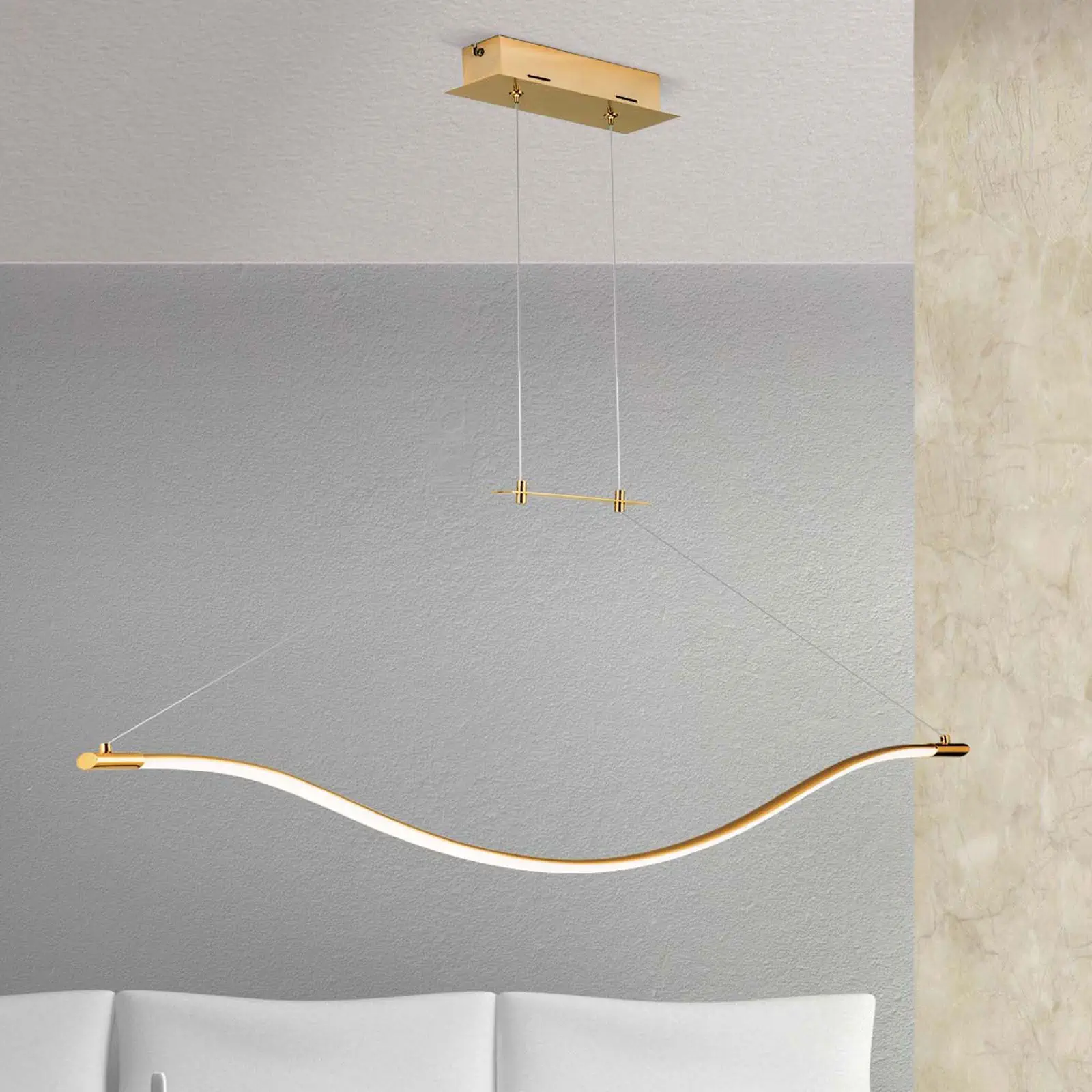 LED viseća lampa DONNA, zlatna