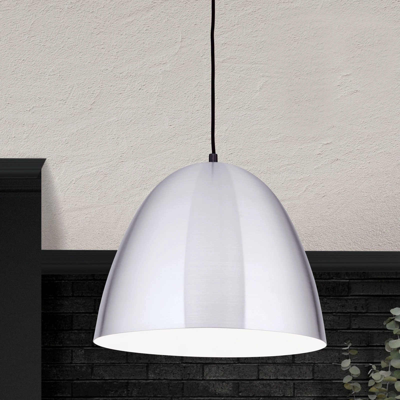 Viseća lampa LOFT, mat aluminijum, Ø 40 cm