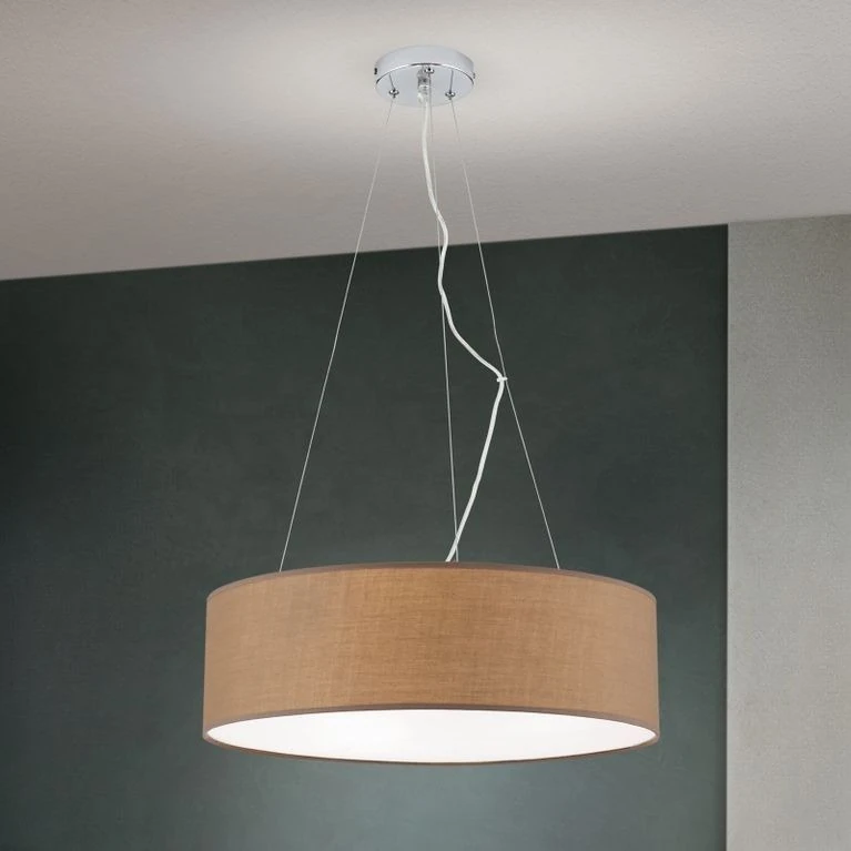 Viseća lampa UFO, belo-braon abažur