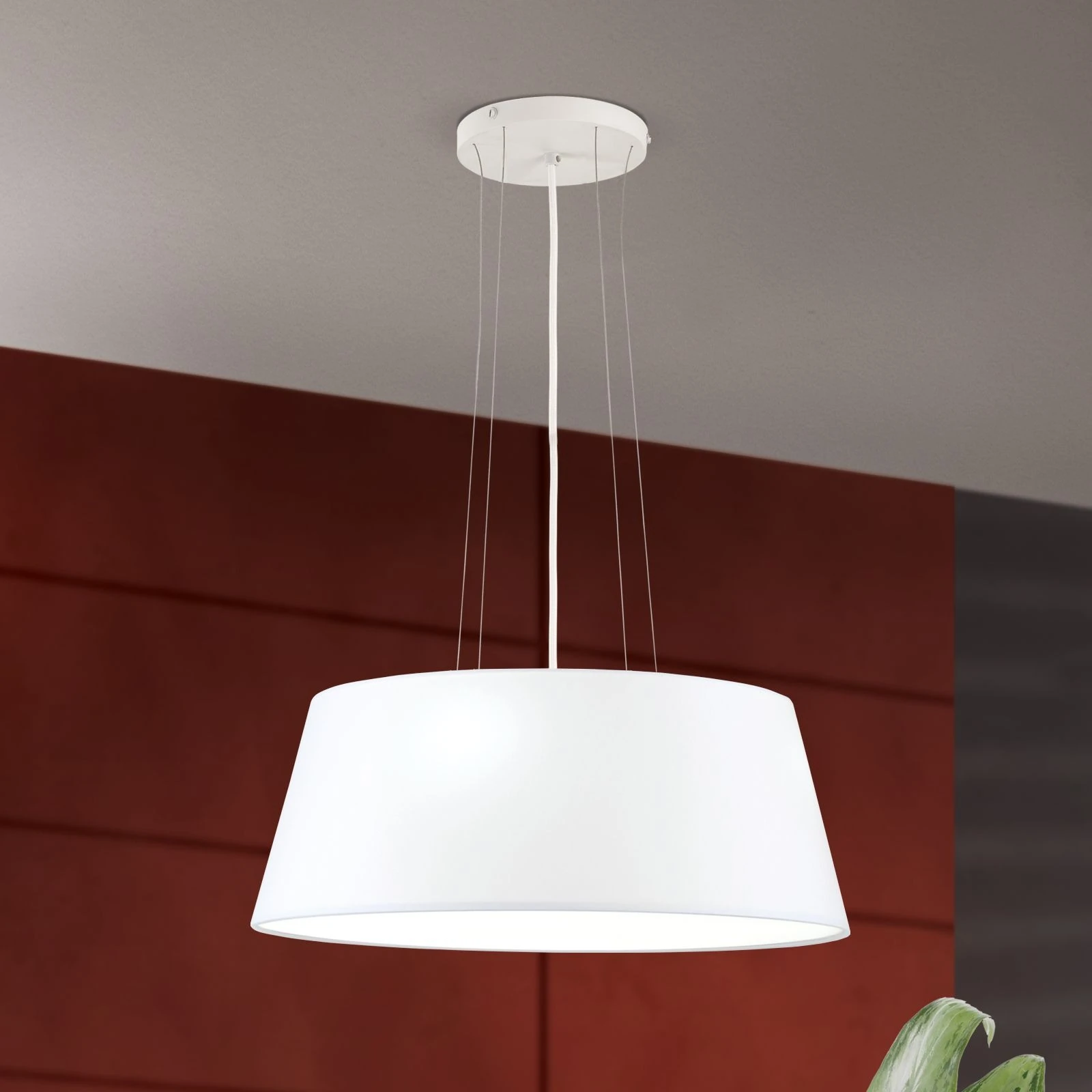 Viseća lampa SHADE, 4 izvora svetla, Ø 50 cm, bela završna obrada, beli konusni abažur