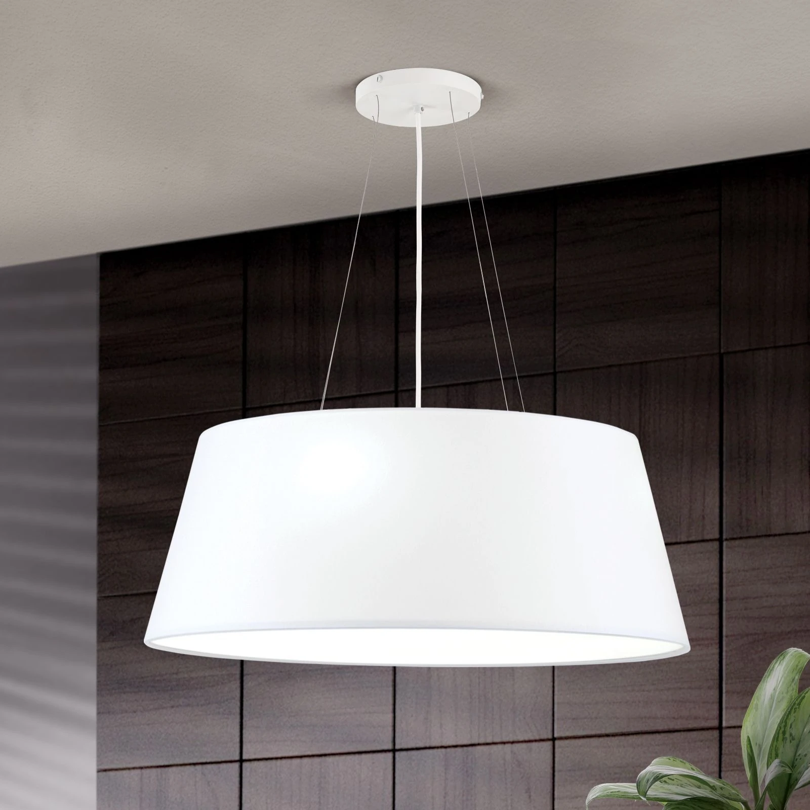 Viseća lampa SHADE, 4 izvora svetla, Ø 70 cm, bela završna obrada, beli konusni abažur