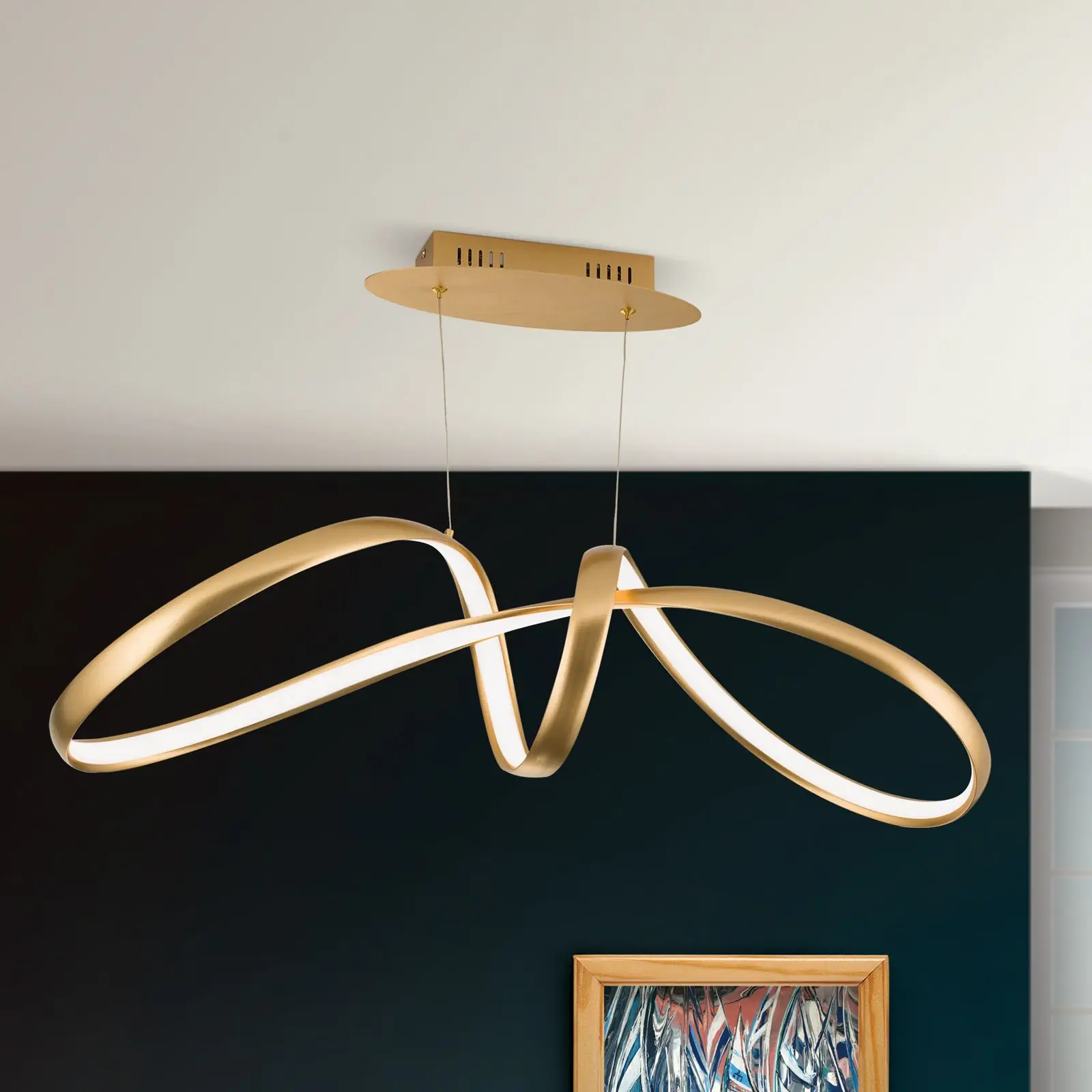 LED viseća lampa CIRCUS, mesing mat