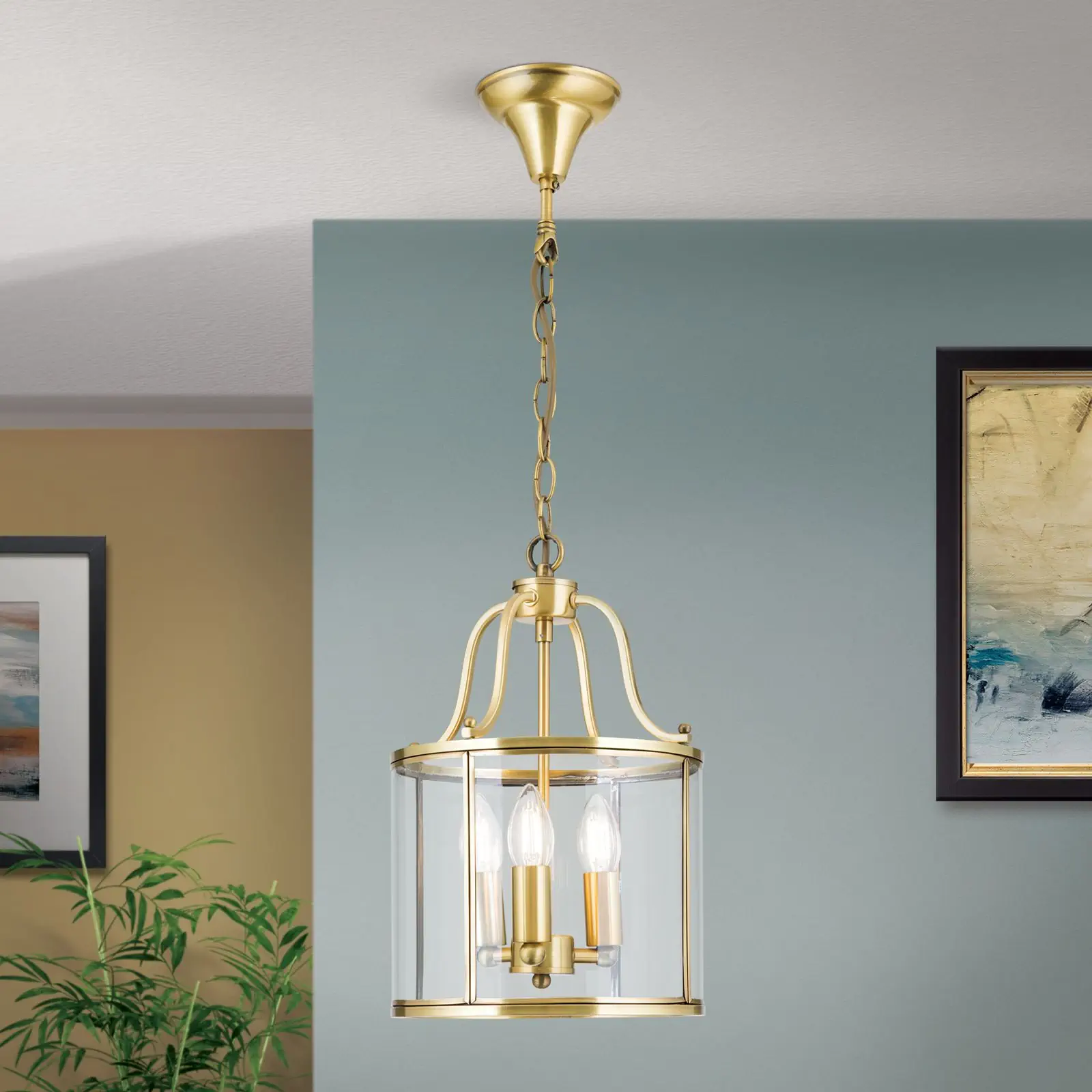 Viseća lampa BRUNO, sa 3 izvora svetla, bronza