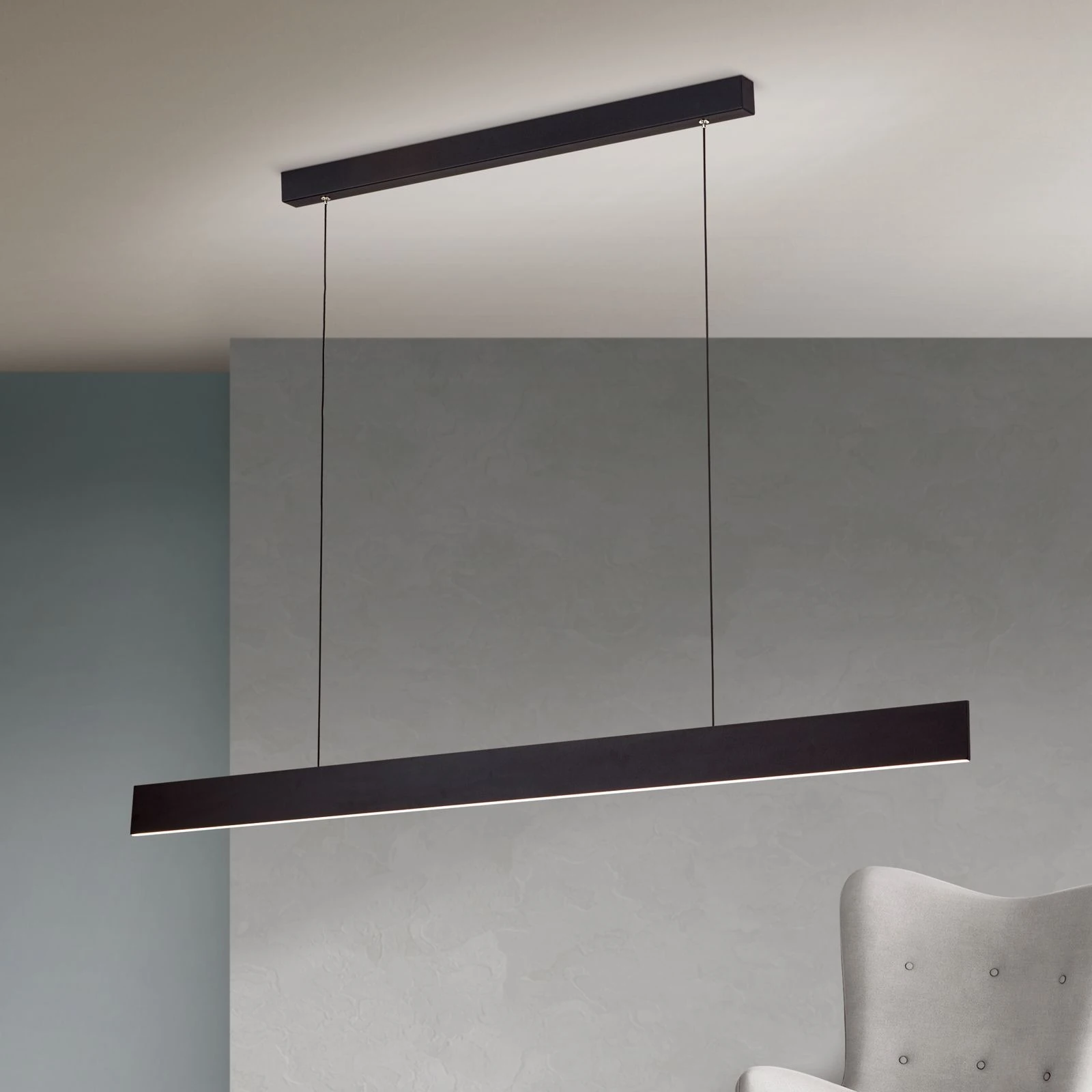 LED viseća lampa GIDEON sa osvetljenjem nagore i nadole, dimabilna, crna