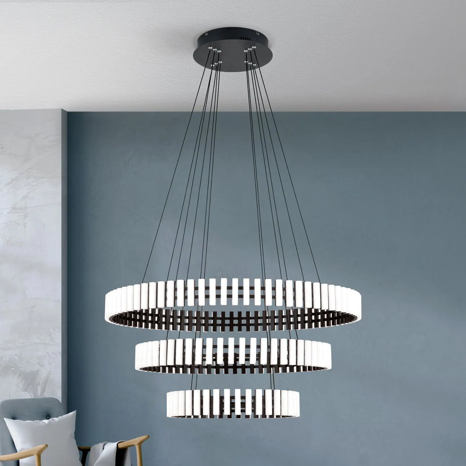 LED viseća lampa MANSION, dimabilna, crna