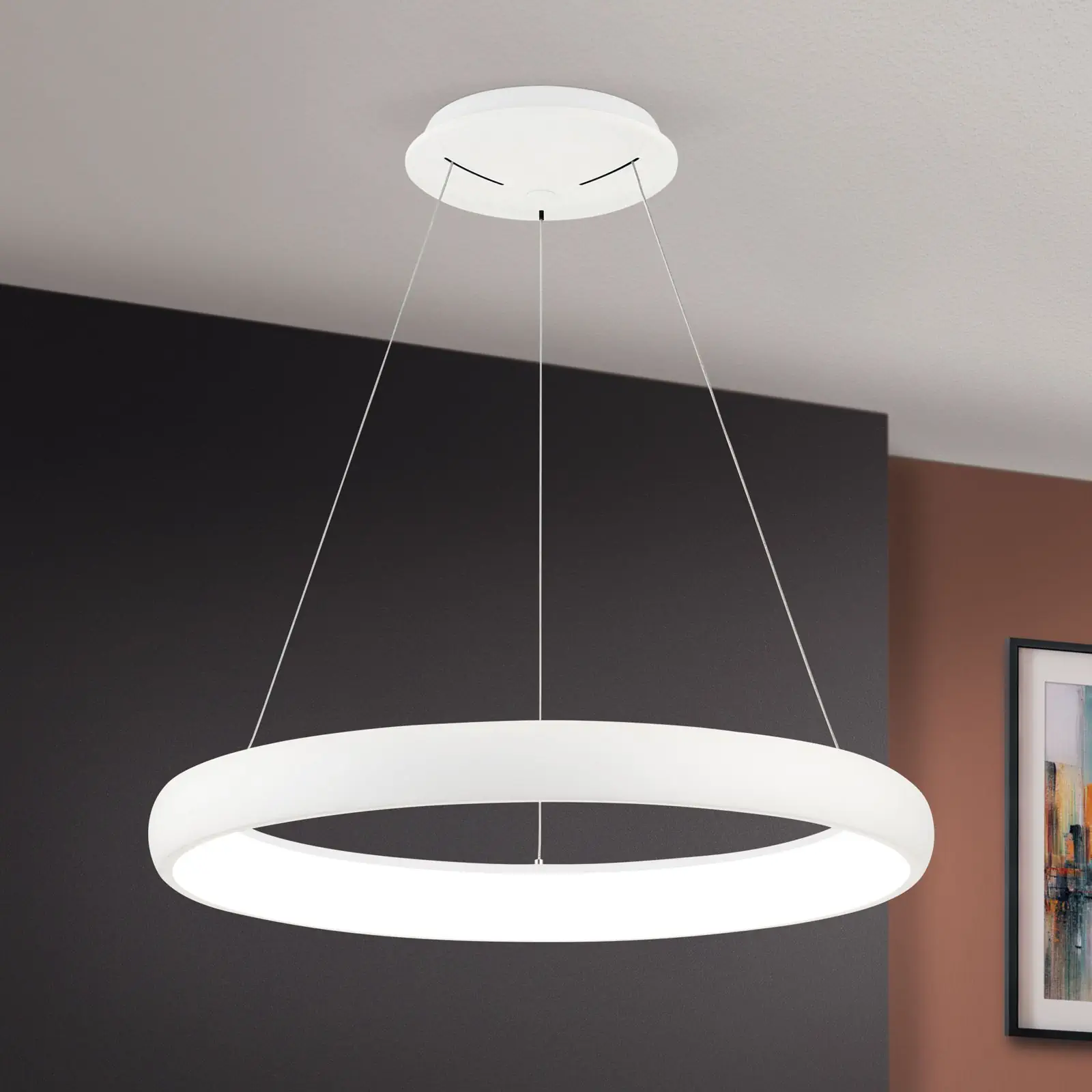 LED viseća lampa VENUS, bela, 61 cm