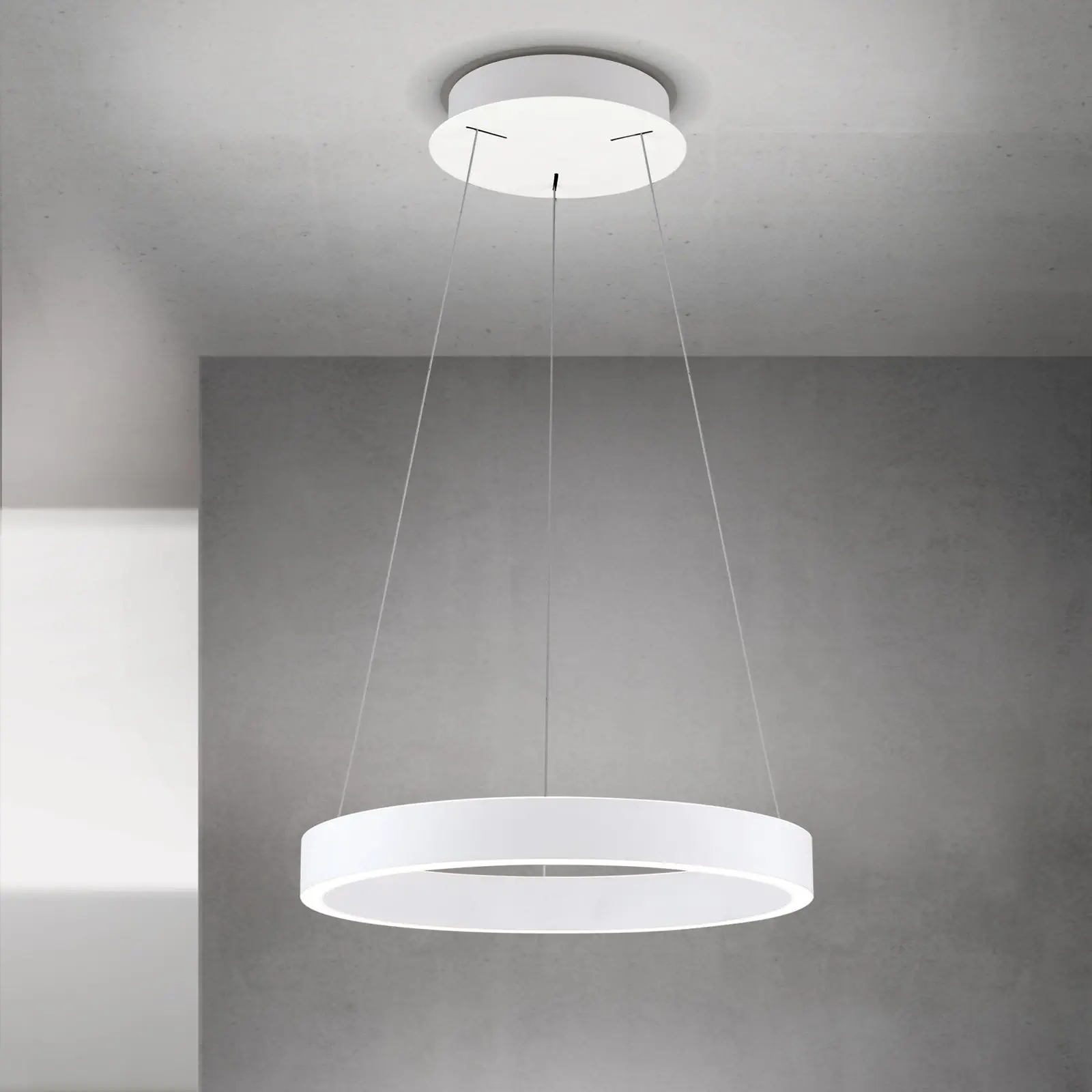 Viseća lampa KOLK, Ø 40cm, bela