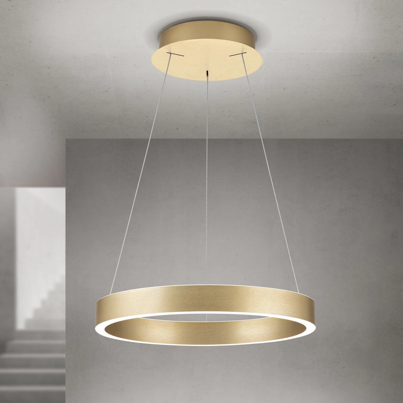 Viseća lampa KOLK, Ø 40cm, mat zlatna