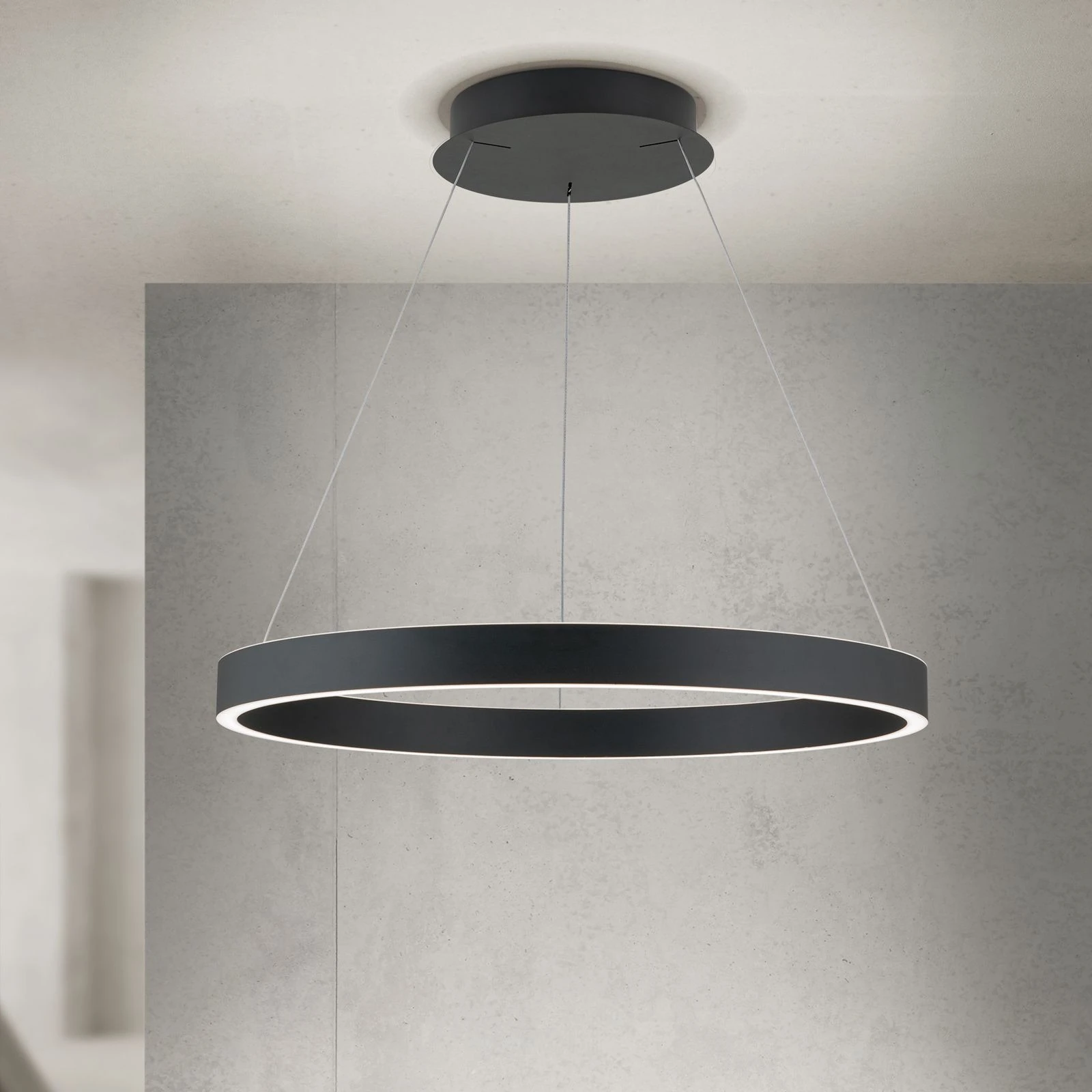 Viseća lampa KOLK, Ø 60cm, crna