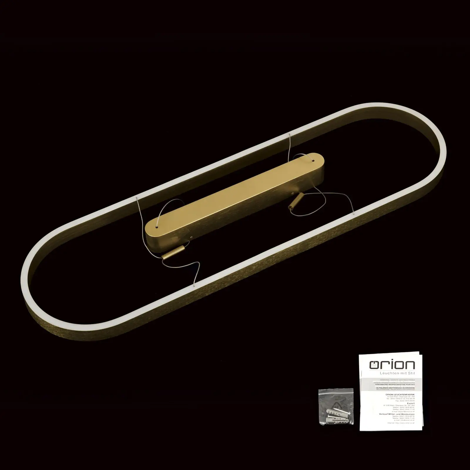 LED viseća lampa CARRARA, 120 cm, mat zlatna - 9