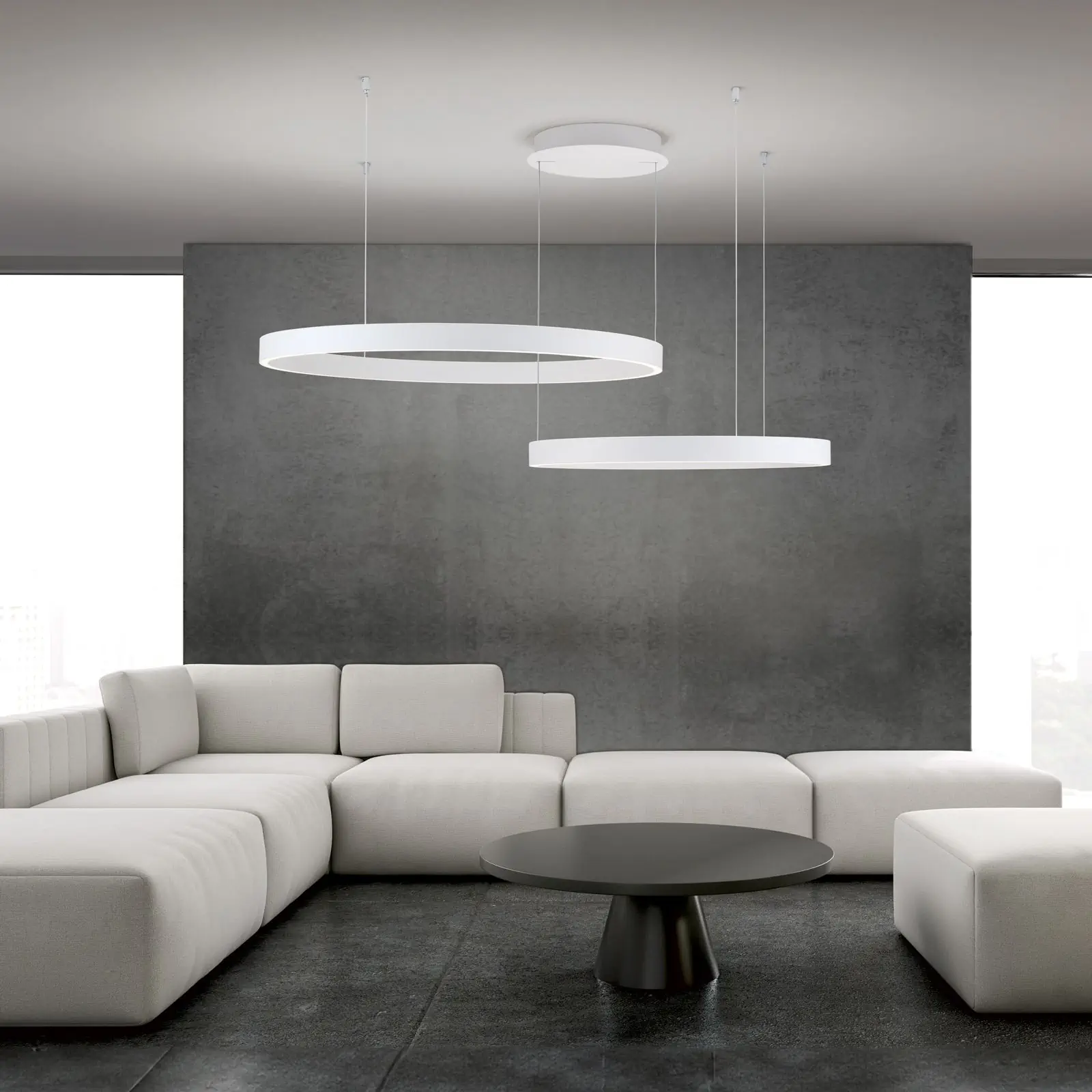 Viseća lampa KOLK, horizontalna, Ø 60/80 cm