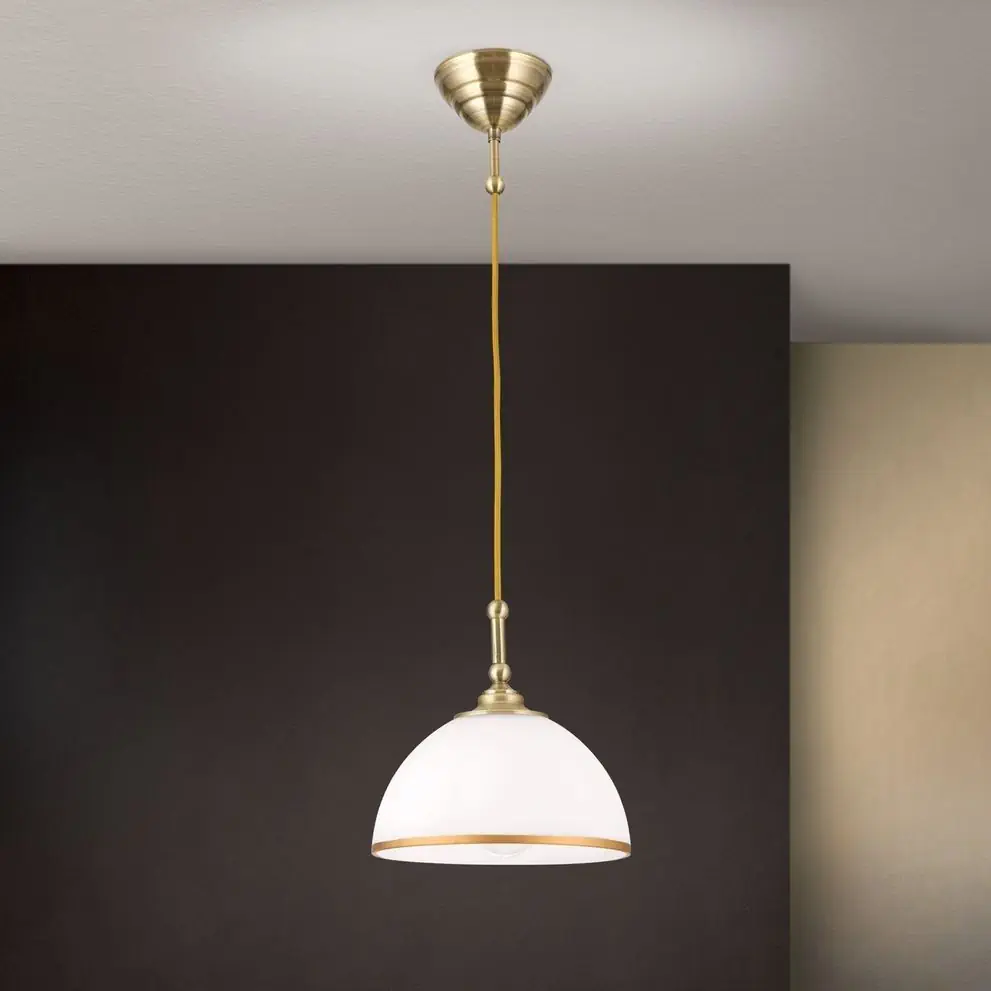 Viseća lampa OLD LAMP sa tekstilnim kablom, 1 izvor svetla, patina