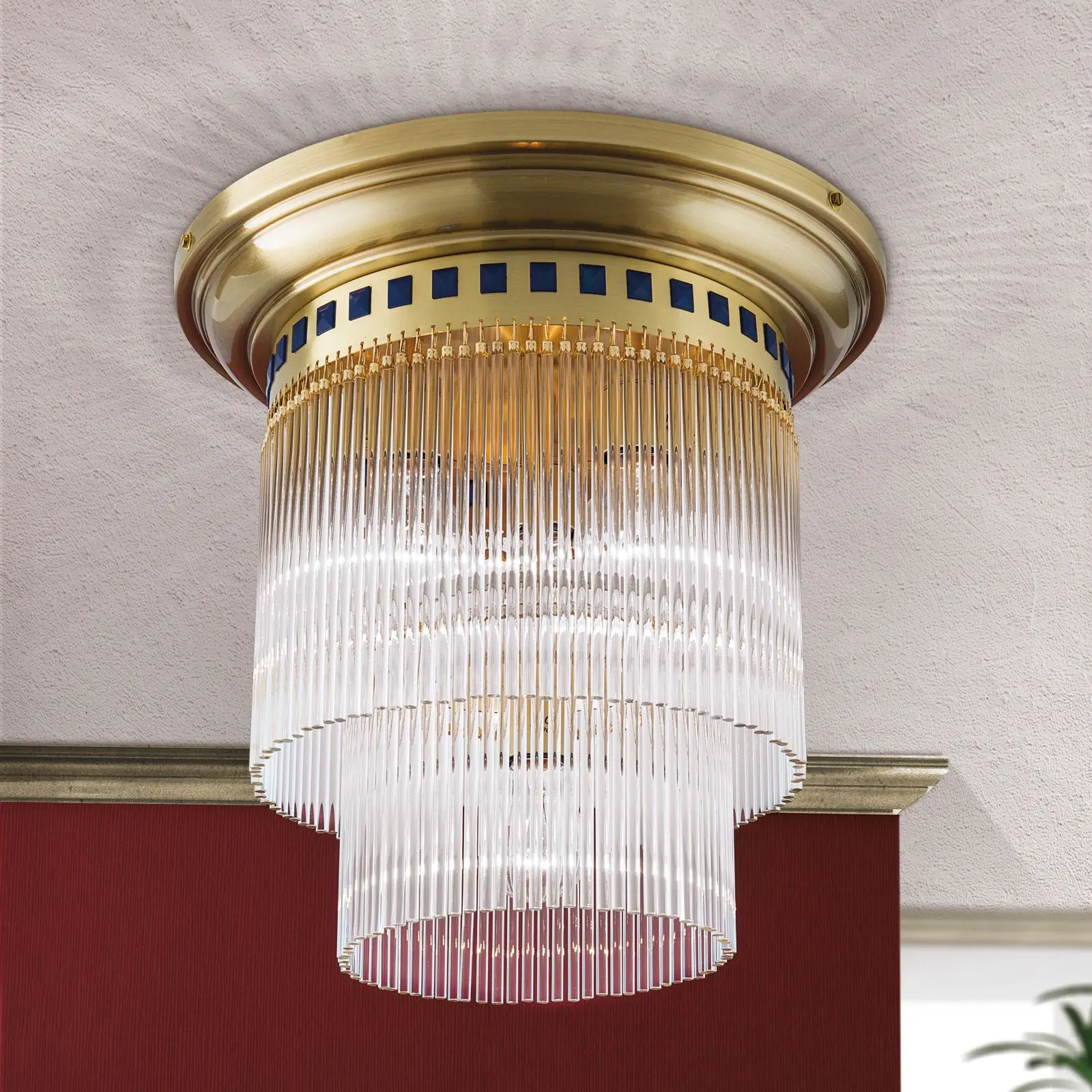 Plafonska lampa STÄBCHENSERIE, bronza, Ø 42 cm