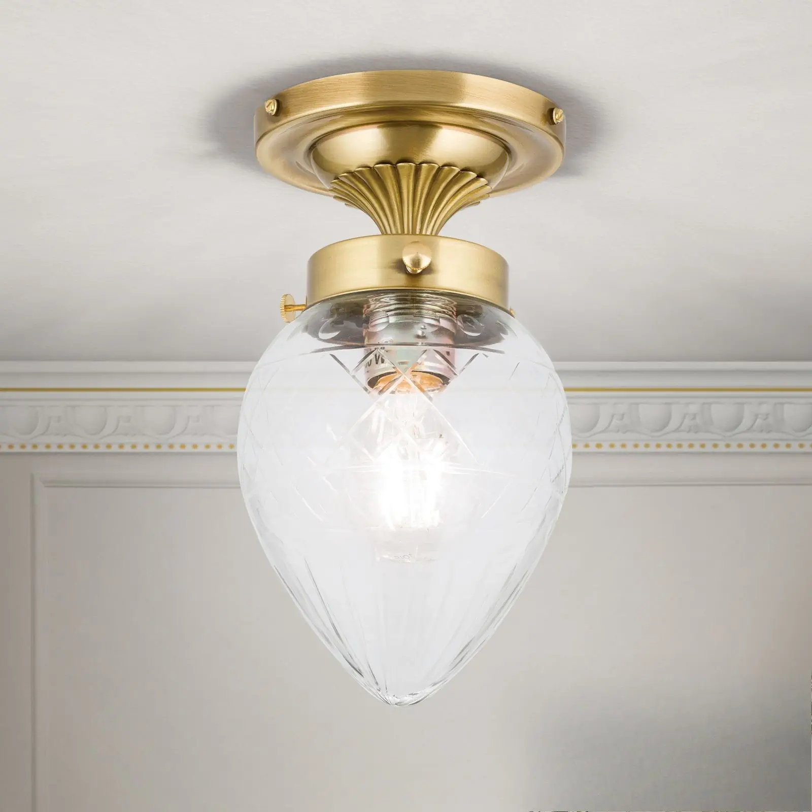 Plafonska lampa ADELE, bronza, Ø 15 cm