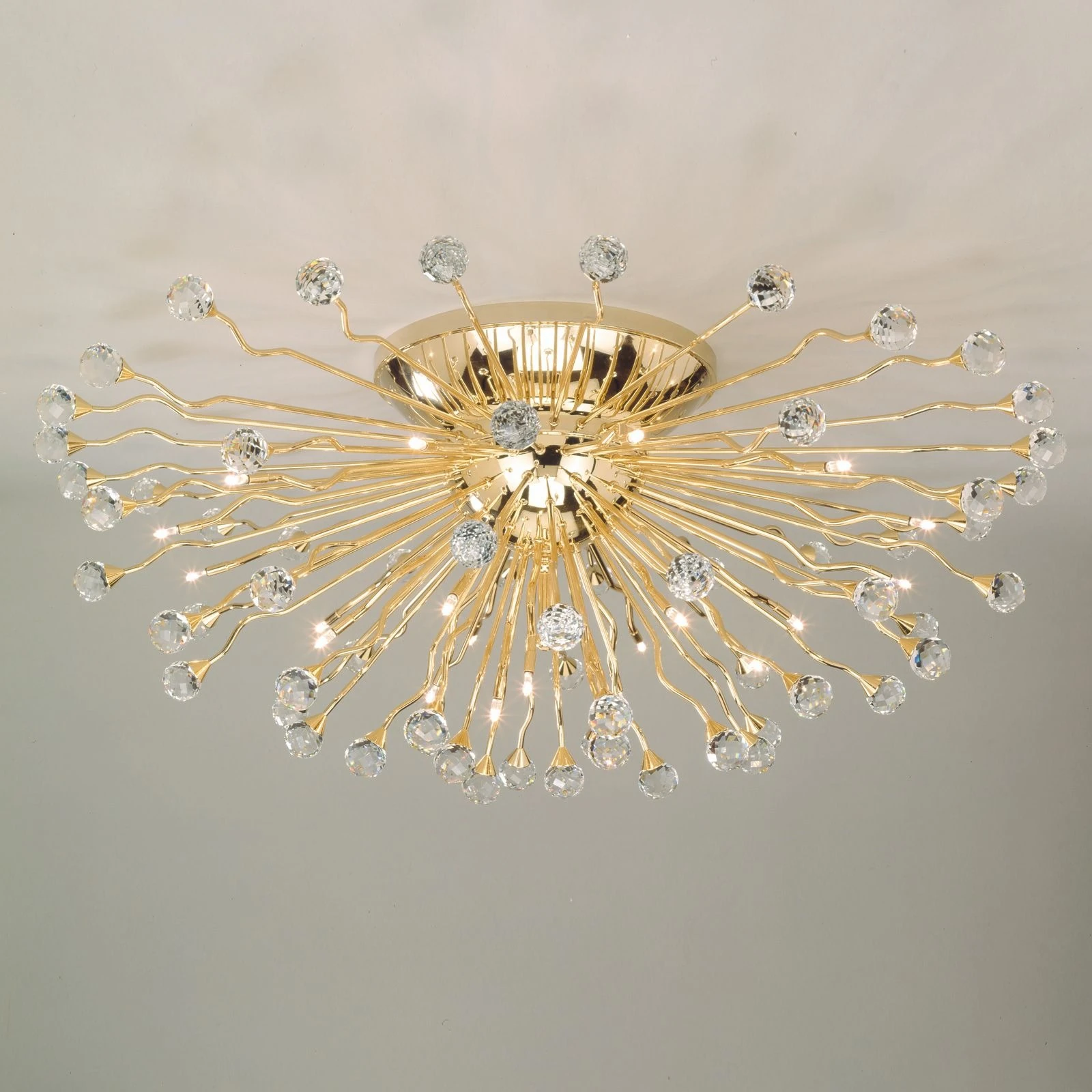 Plafonska lampa GALAXY, Ø 100 cm, 24-karatno pozlaćena