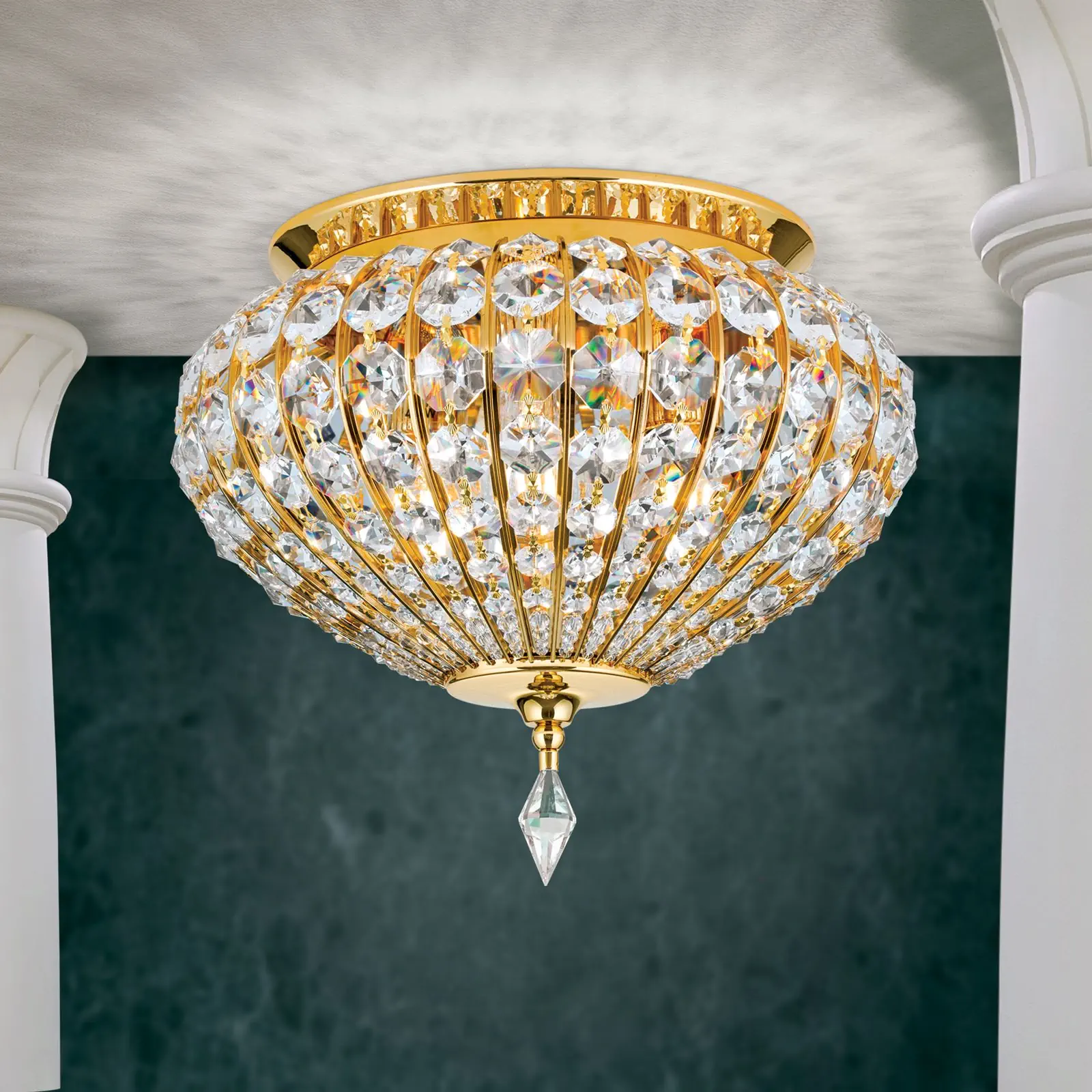 Plafonska lampa ORIENTAL, zlato, 34 cm