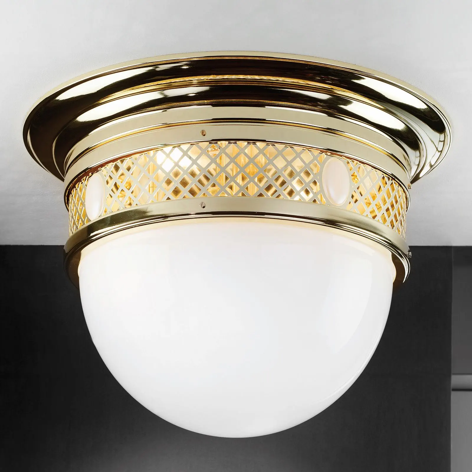 Plafonska lampa ALT WIEN, sjajni mesing, Ø 57 cm