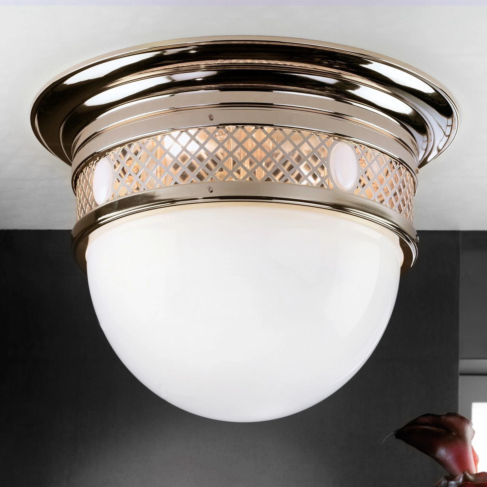 Plafonska lampa ALT WIEN, antik mesing, 57 cm