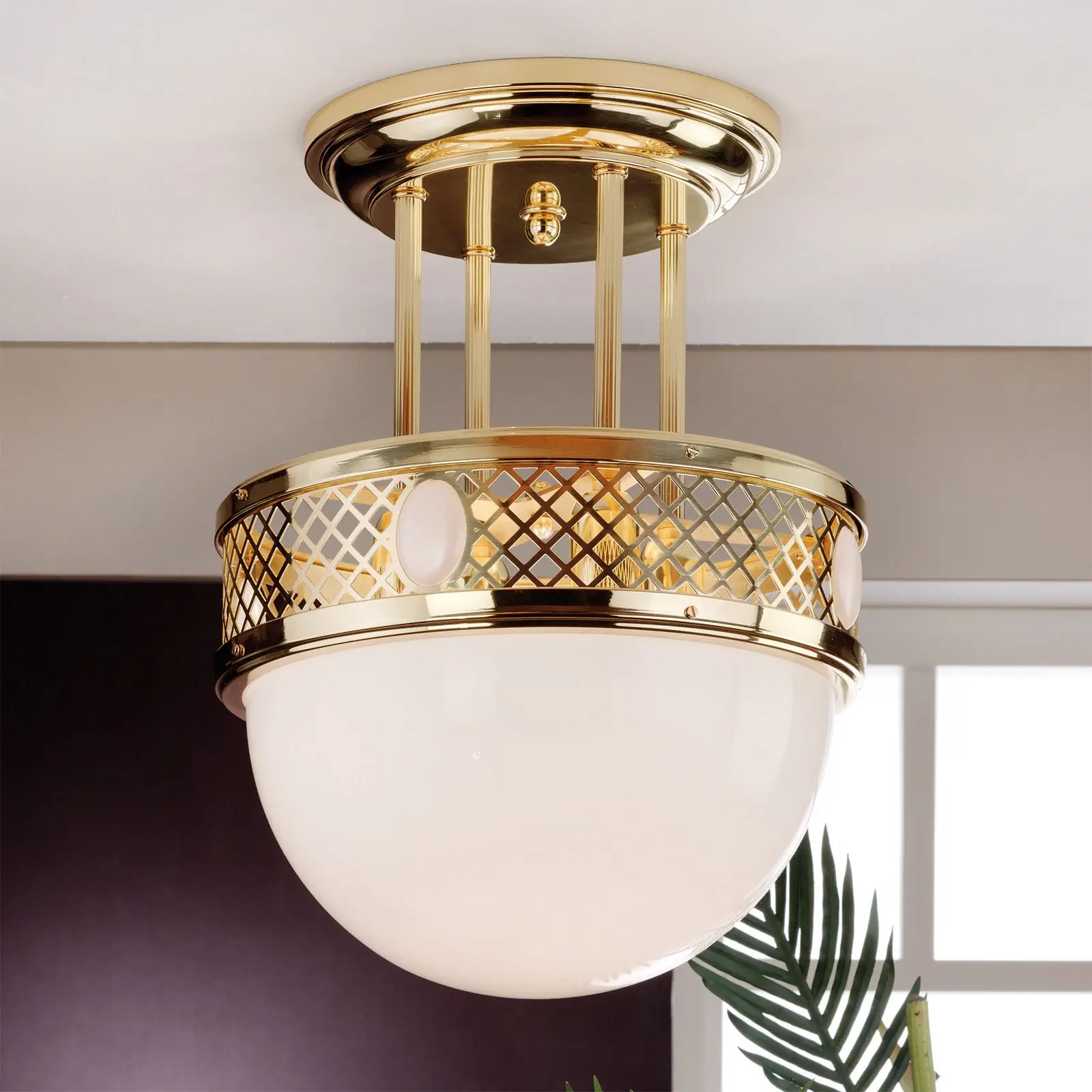 Viseća plafonska lampa ALT WIEN, sjajni mesing, 40 cm