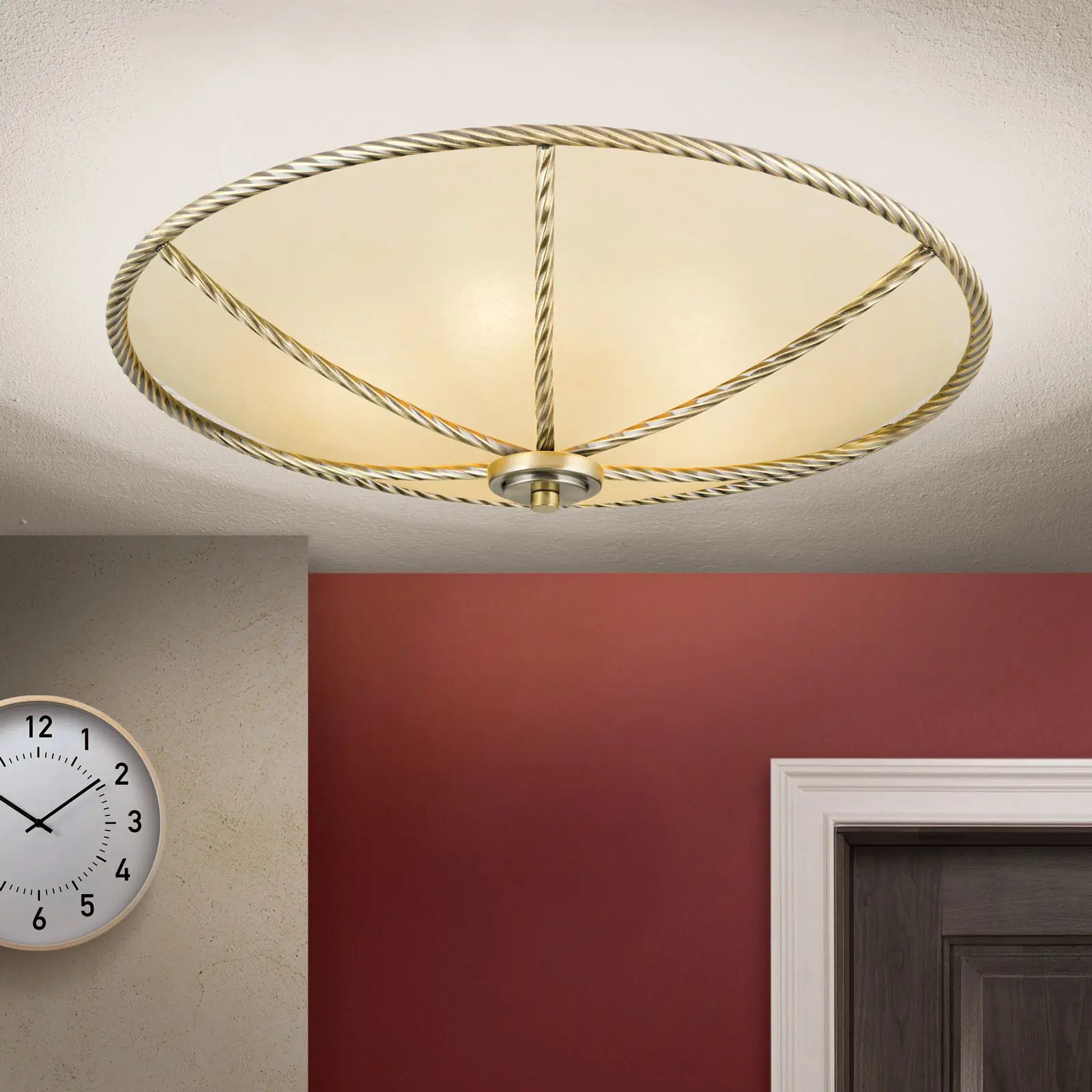 Plafonska lampa MAURO, patina, Ø 56 cm