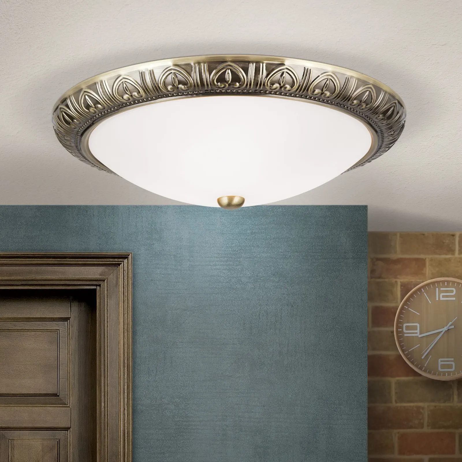 Plafonska lampa PANKOK, bronza, Ø 38 cm