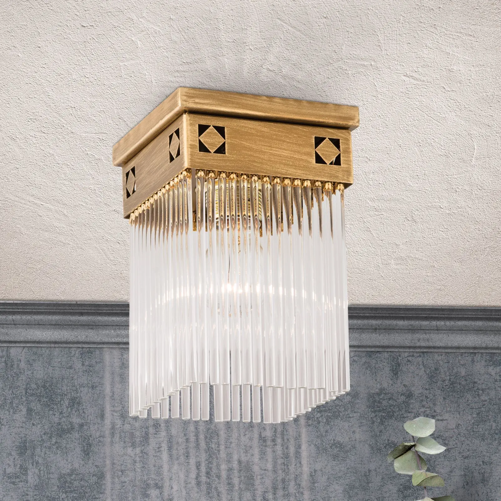 Plafonska lampa ART QUATRO, antik bronza, sa 1 izvorom svetla