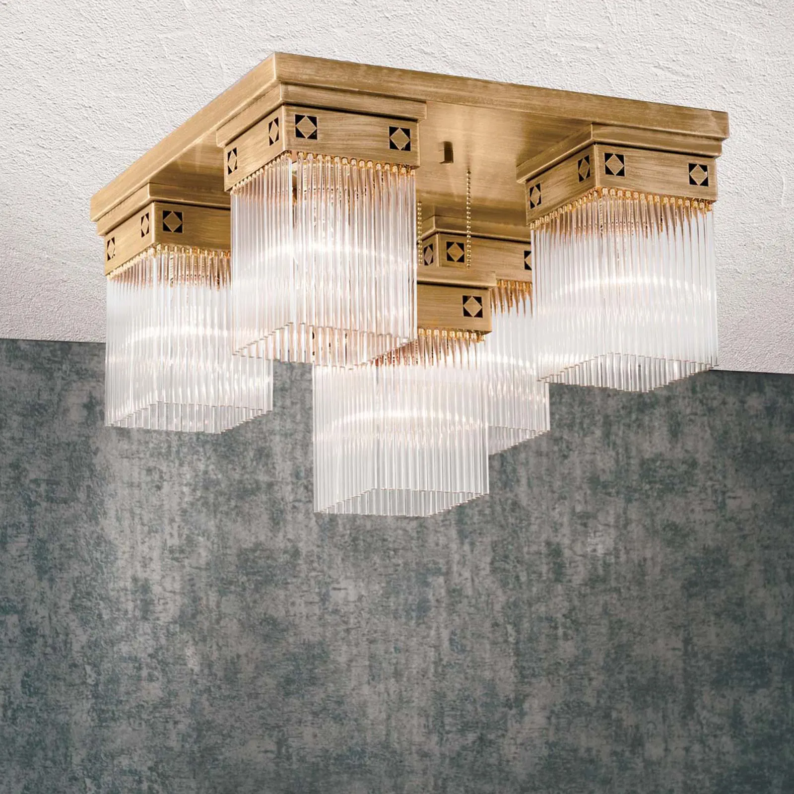 Plafonska lampa ART QUATRO, antik bronza, sa 5 izvora svetla