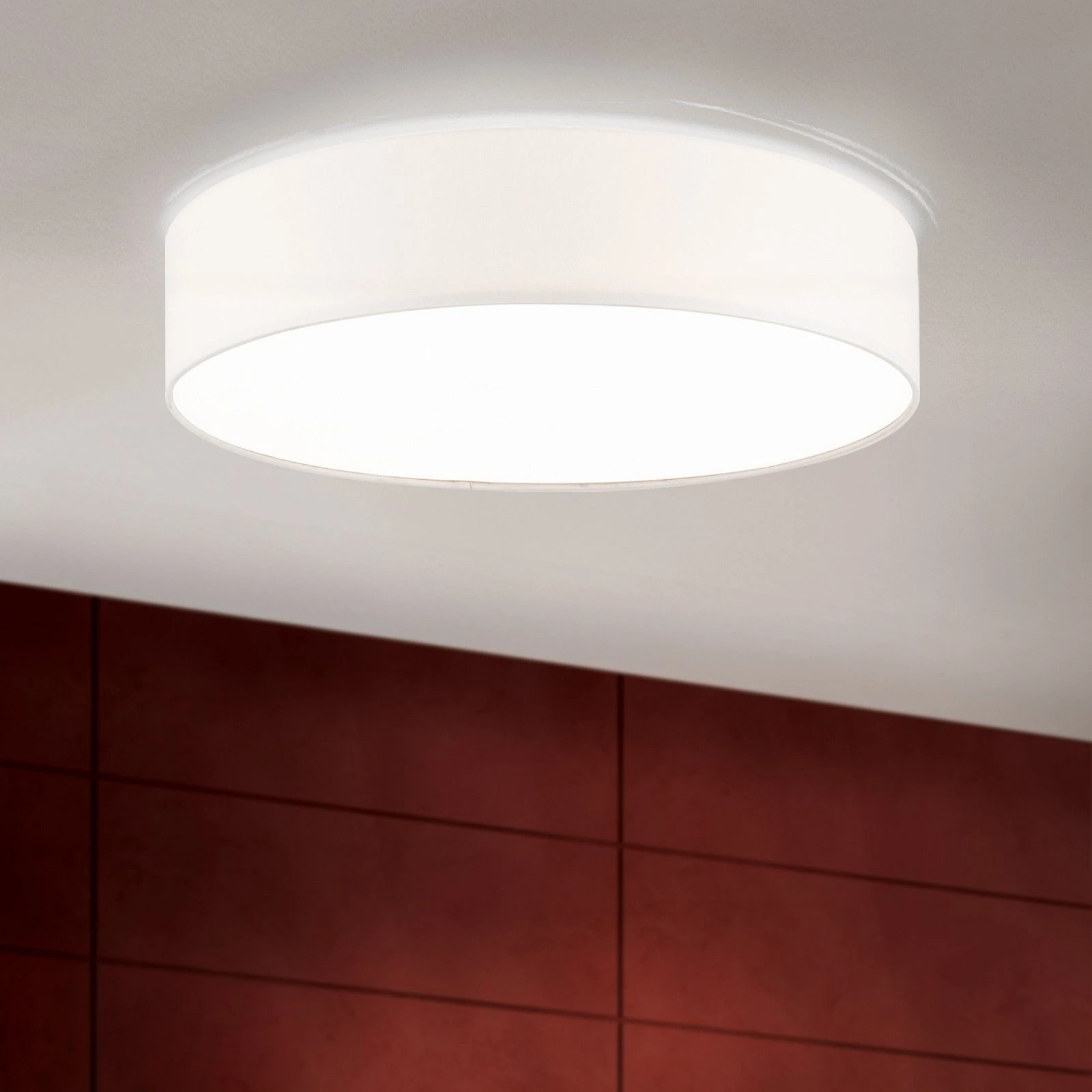 Plafonska lampa SHADE, cilindrični beli abažur, Ø 40 cm