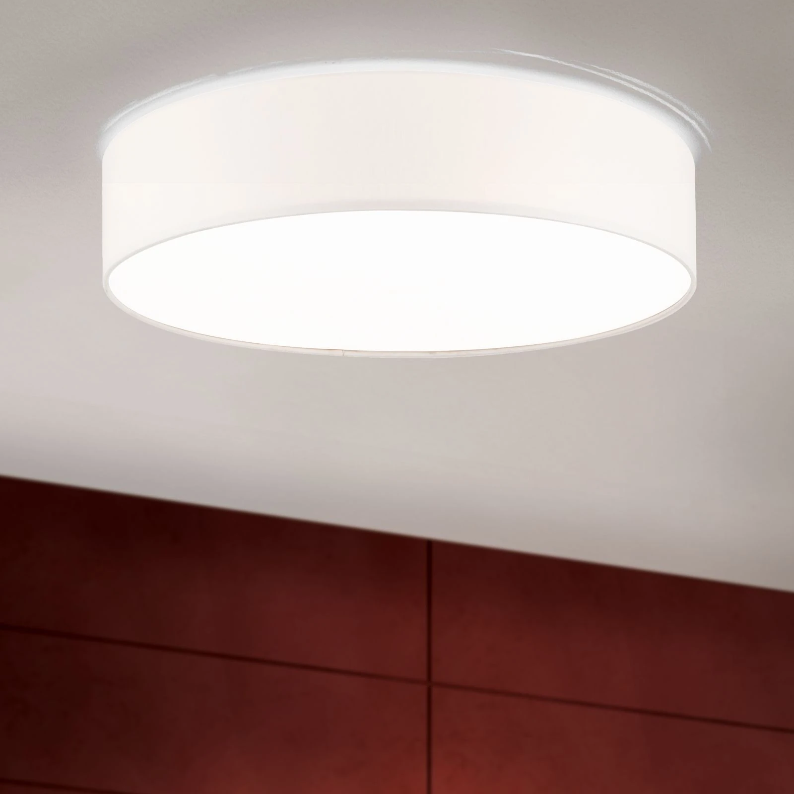 Plafonska lampa SHADE, cilindrični beli abažur, Ø 80 cm