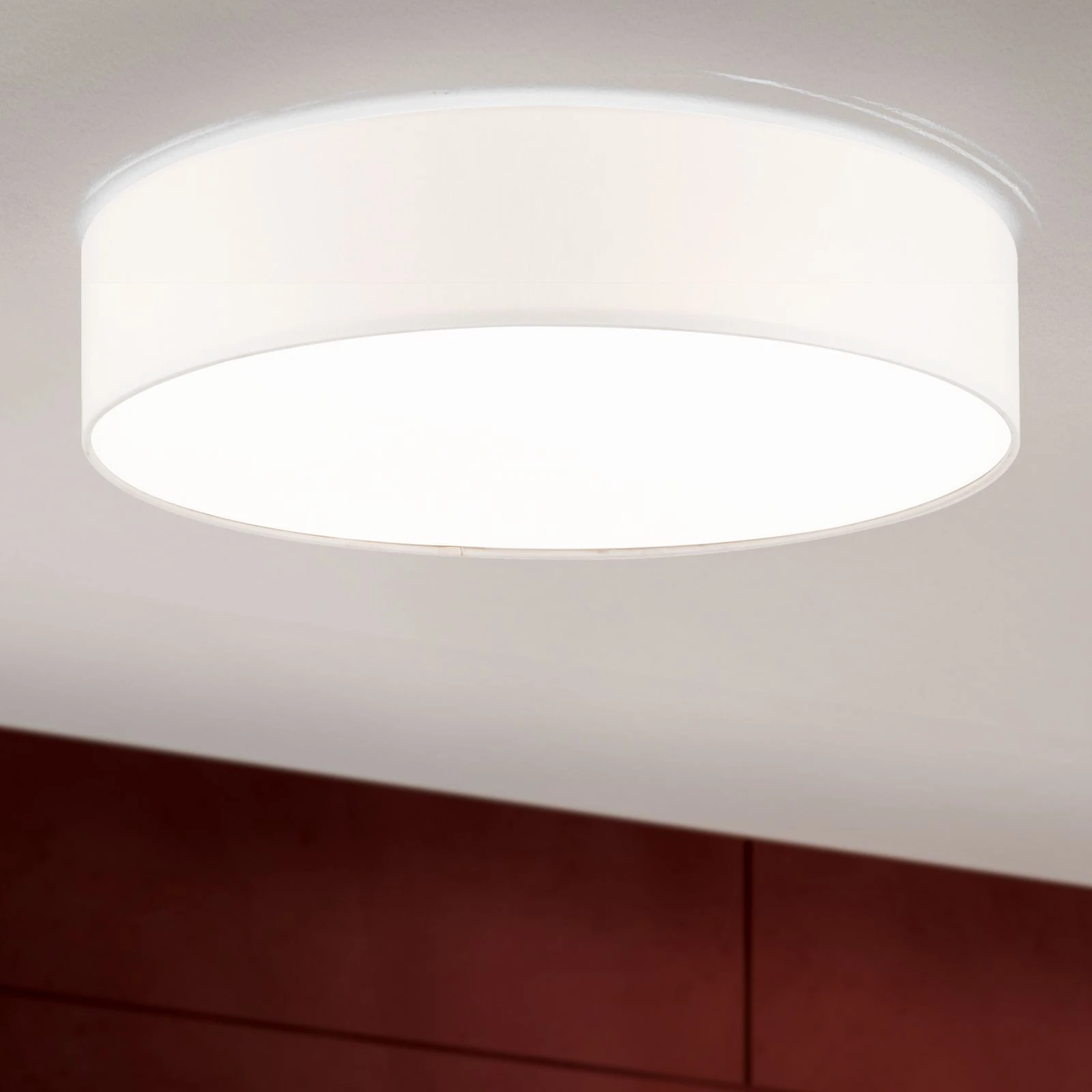 Plafonska lampa SHADE, cilindrični beli abažur, Ø 100 cm