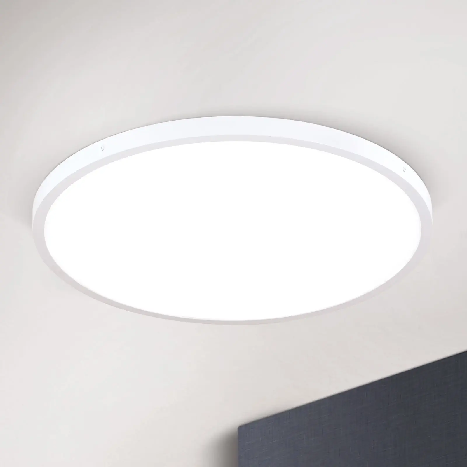 LED plafonska lampa LERO, 60 cm, okrugla, bela