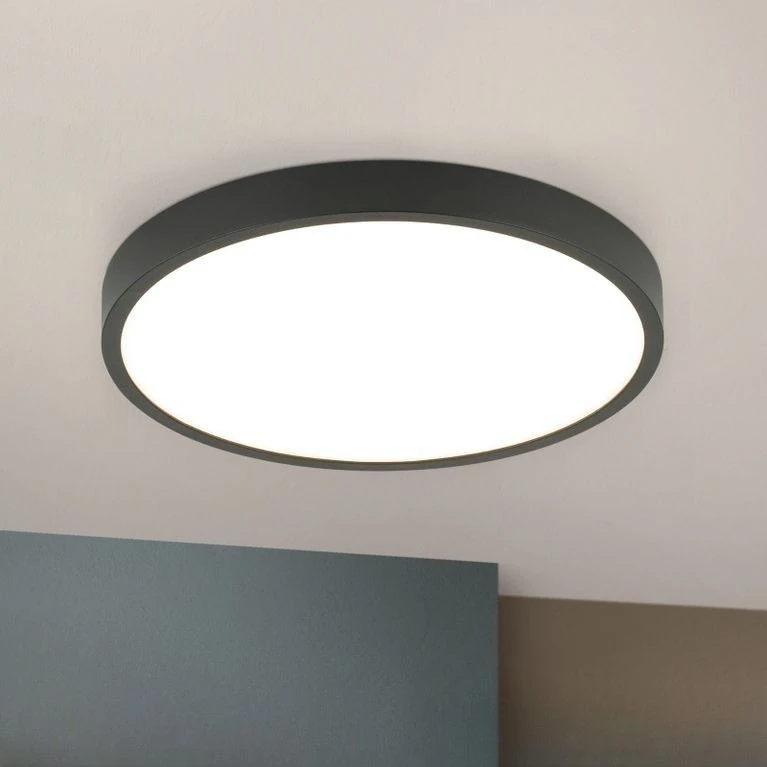 LED plafonska lampa BULLY, Ø 24 cm, crna