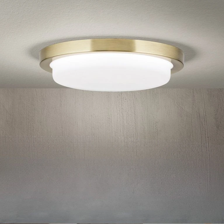 LED plafonska lampa LEROX, antik mesing, Ø 20 cm