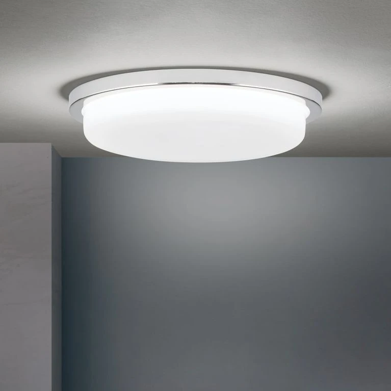 LED plafonska lampa LEROX, hrom, Ø 30 cm