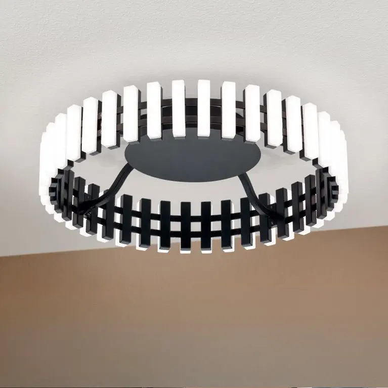 LED plafonska lampa MANSION, crna, 43 cm