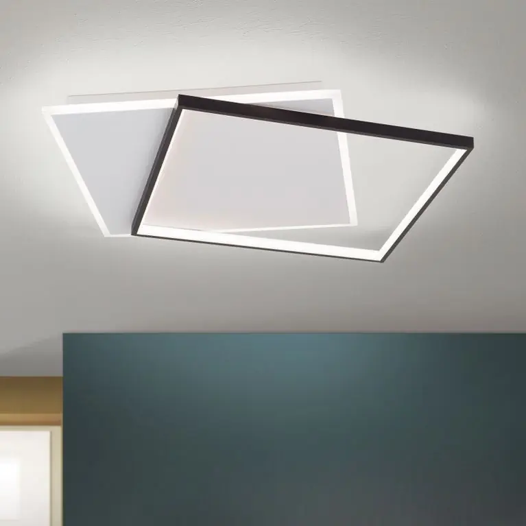 LED plafonska lampa EMANUEL, bela i crna